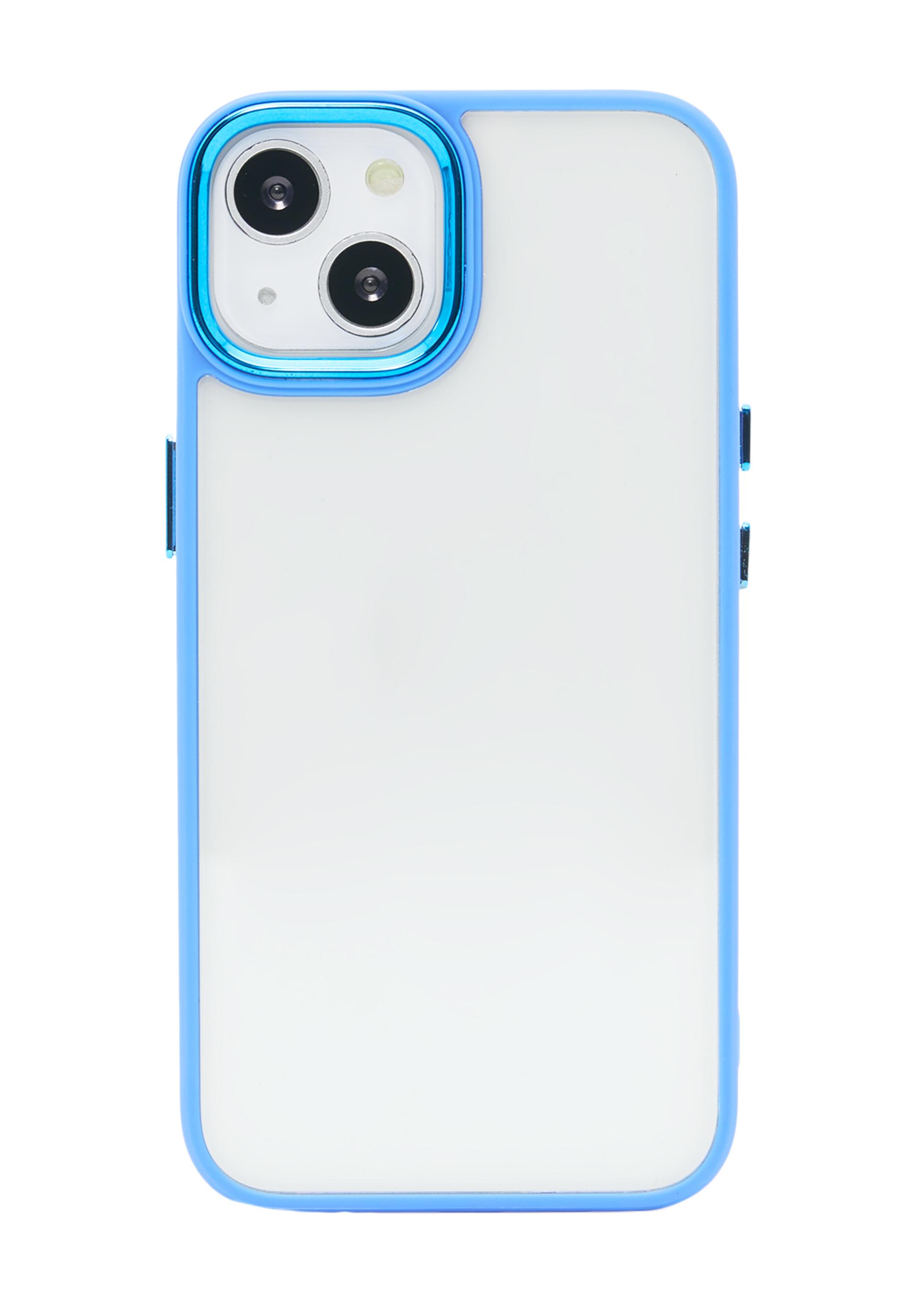 iPhone case with contrast border — Lavender blue (alternate view)