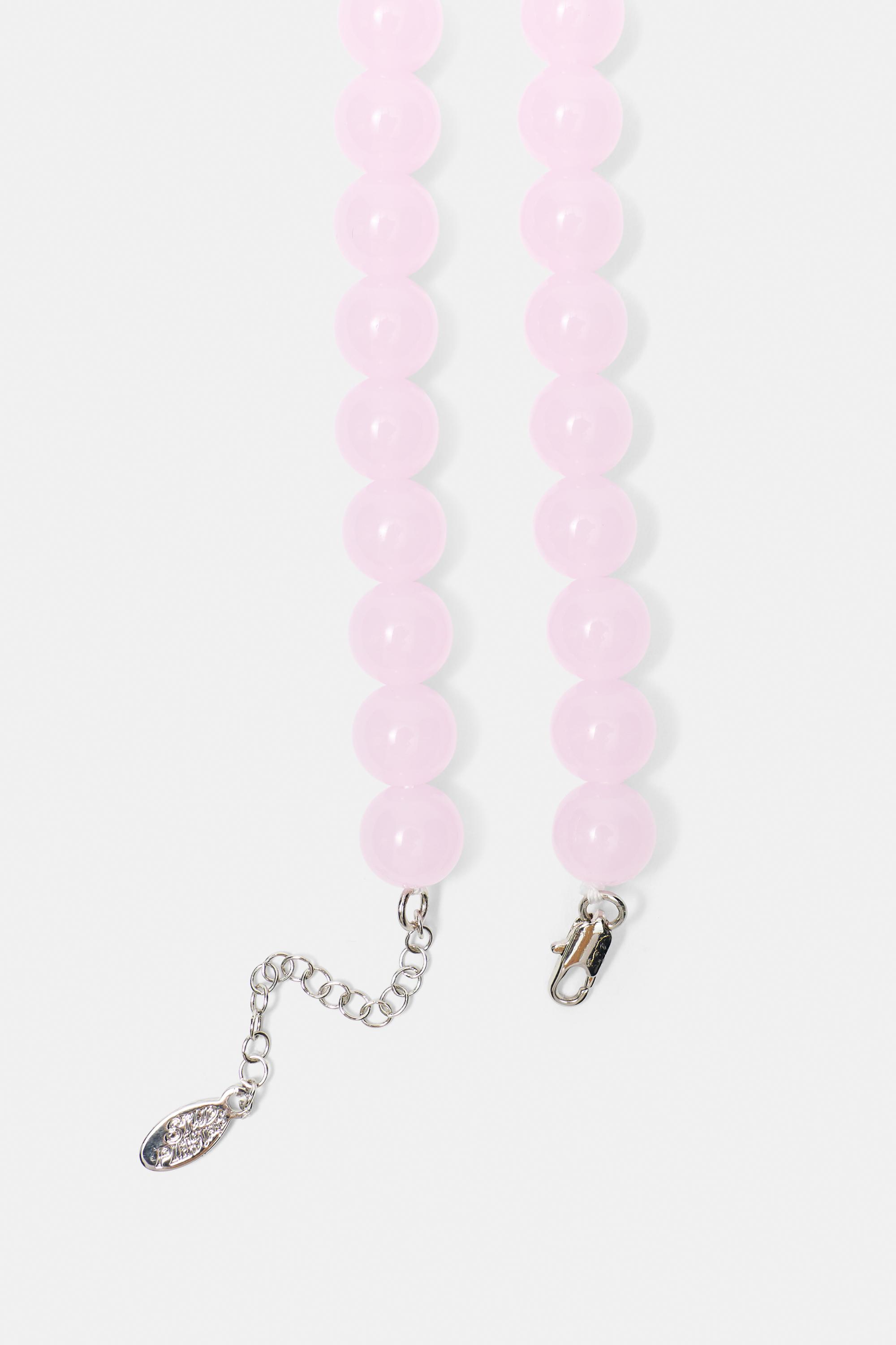 Pleasures x STWD bead necklace — Pink