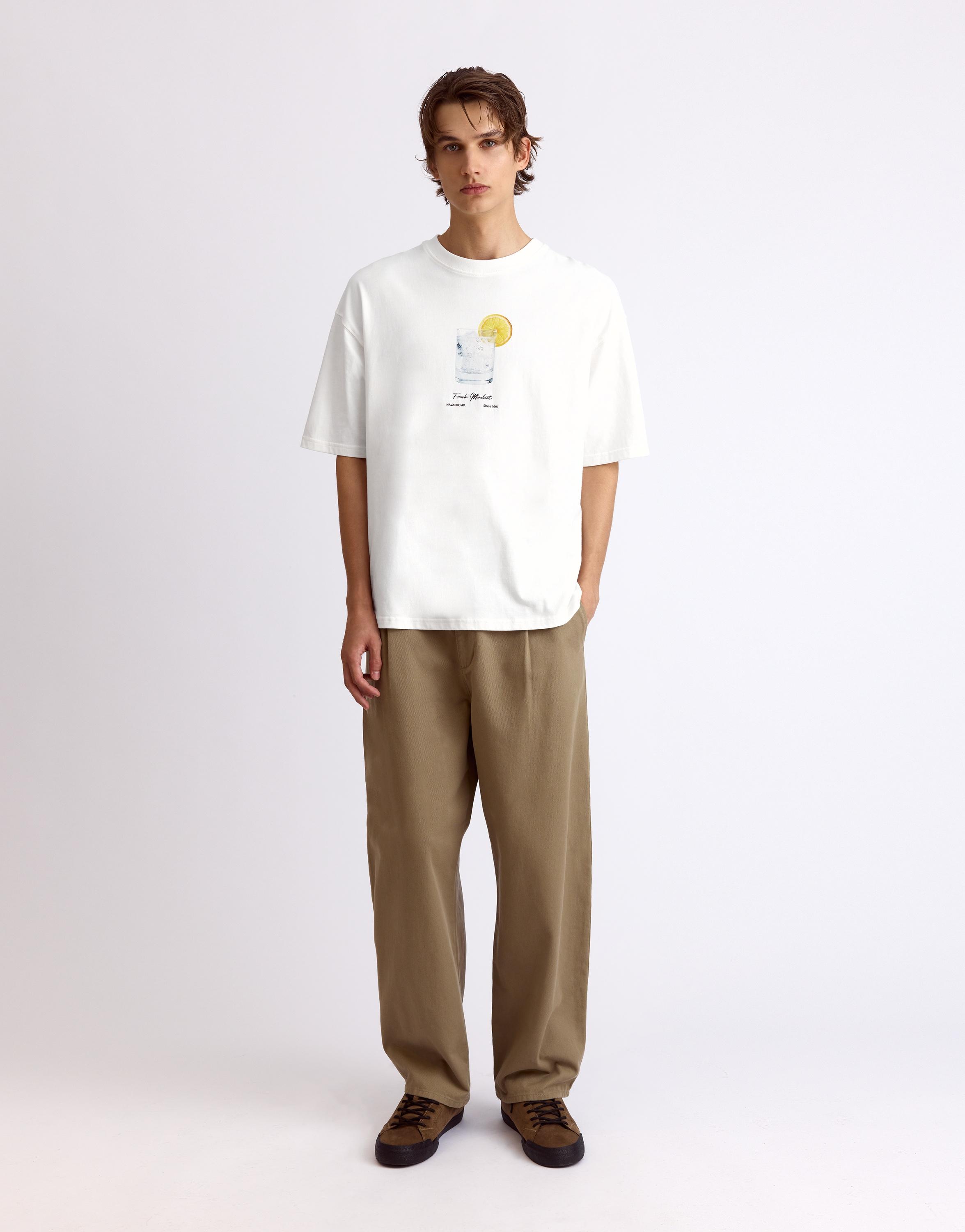 Pull&Bear Bardak grafikli relaxed tişört görsel 8