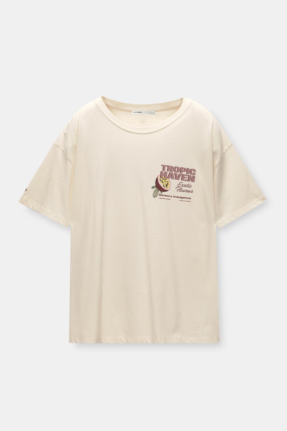 T-Shirt Motiv Tropic Haven - PULL&BEAR