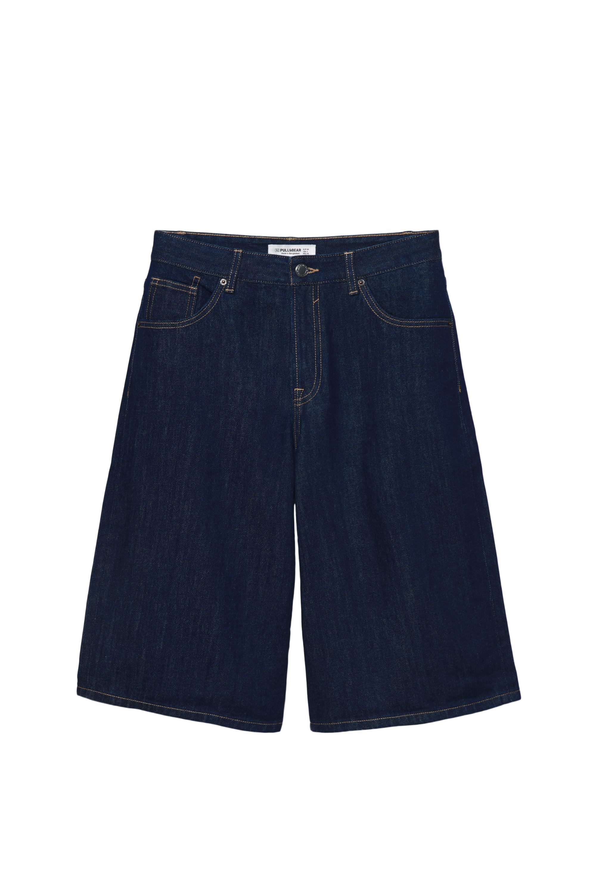 Düşük bel denim şort - Görsel 36