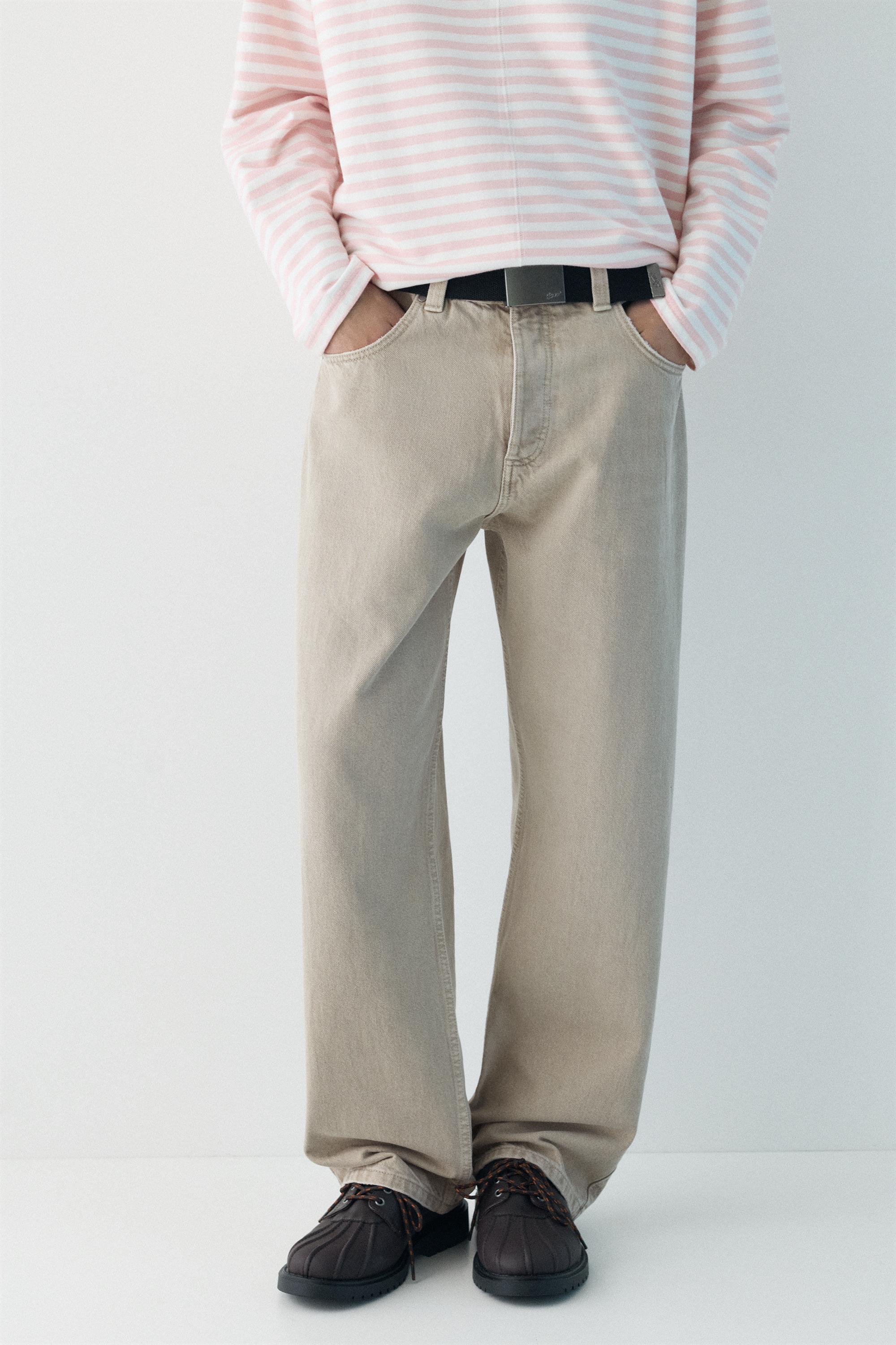 Regular straight-leg jeans — Pale grey