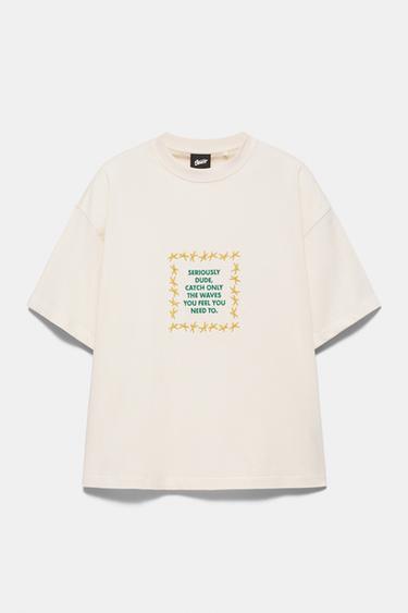 Embroidered star T-shirt — Beige 6