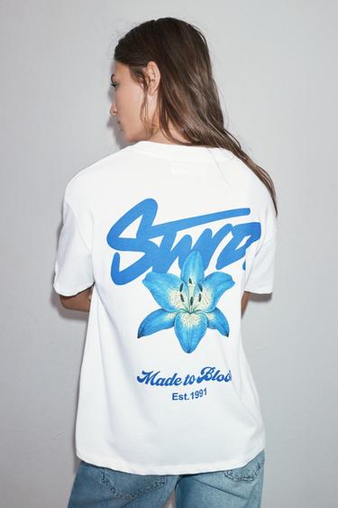 STWD T-shirt with flower graphic — White 2