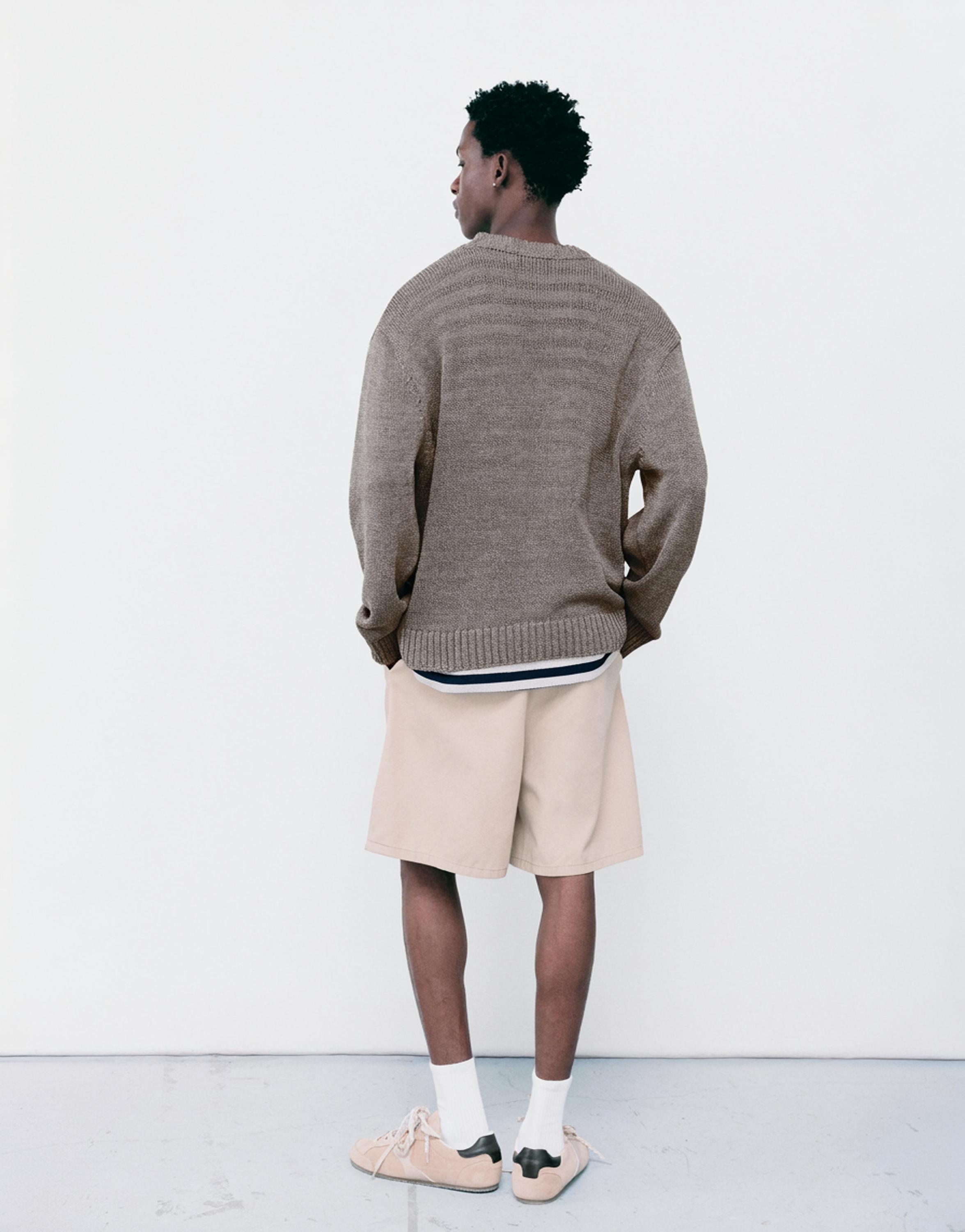 Rustic cardigan — Taupe