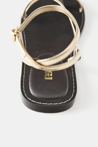 Gold flat sandals — Gold 5