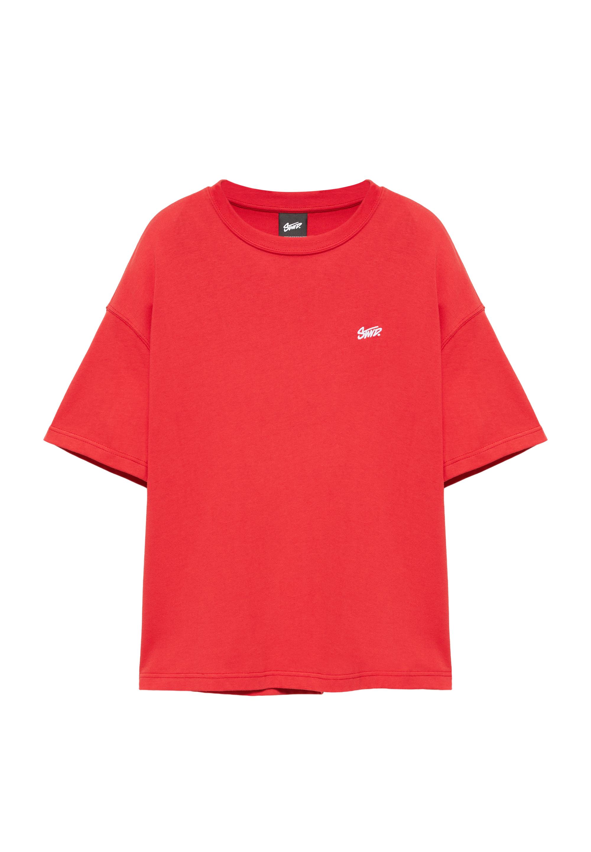 Boxy STWD logo T-shirt — Red