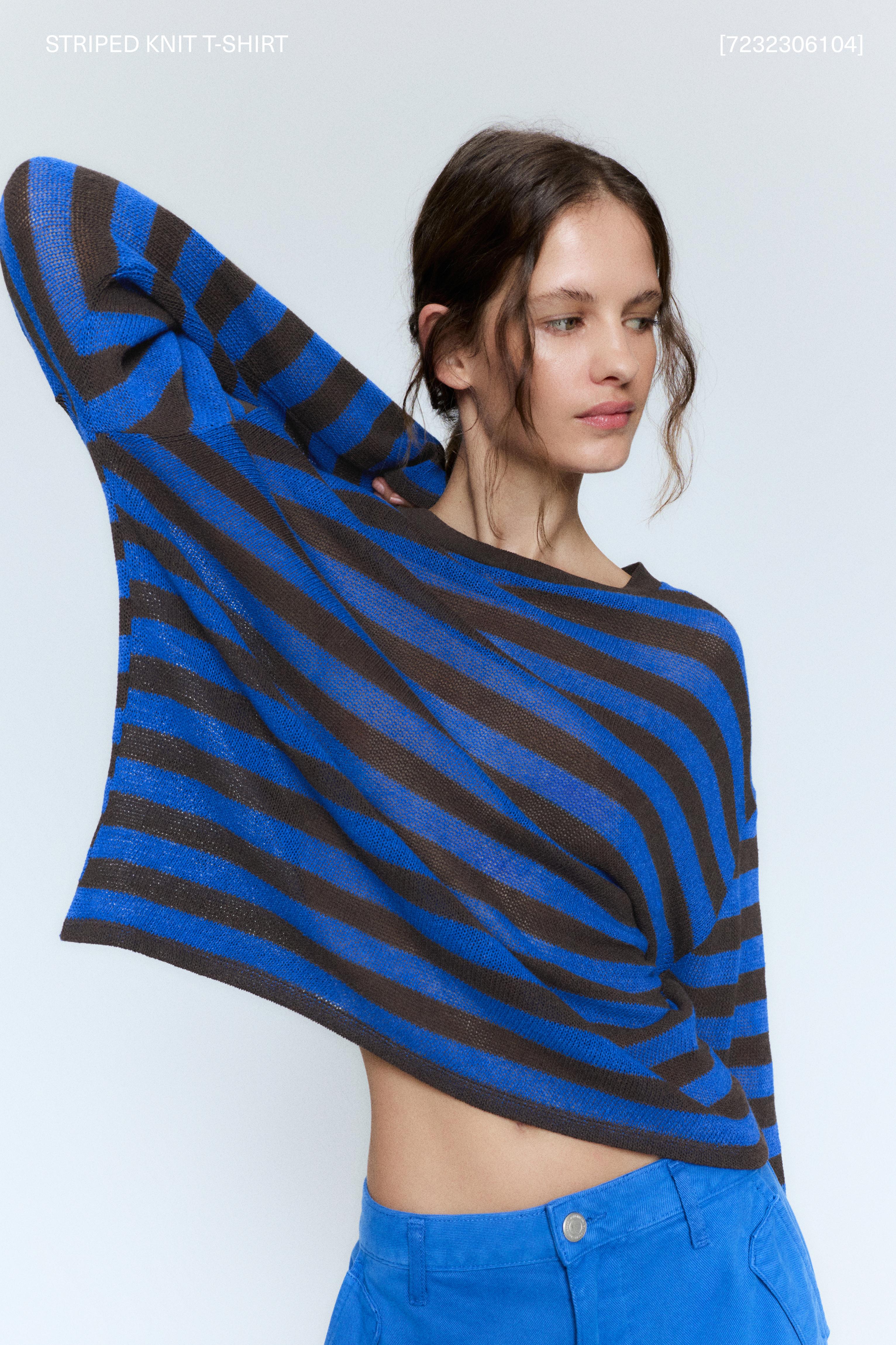 Striped knit T-shirt — Striped