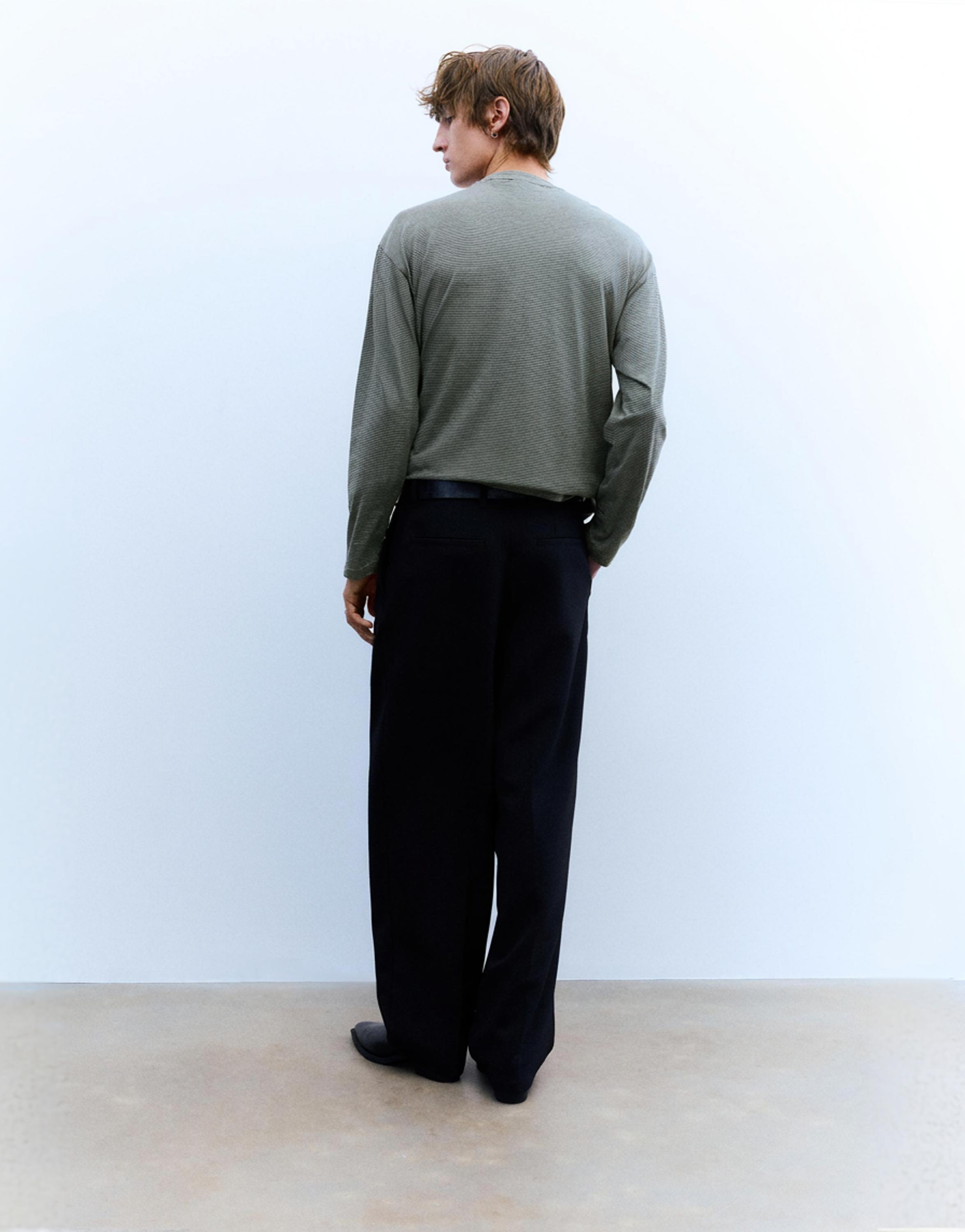 Uzun kollu çizgili t-shirt - Görsel 8