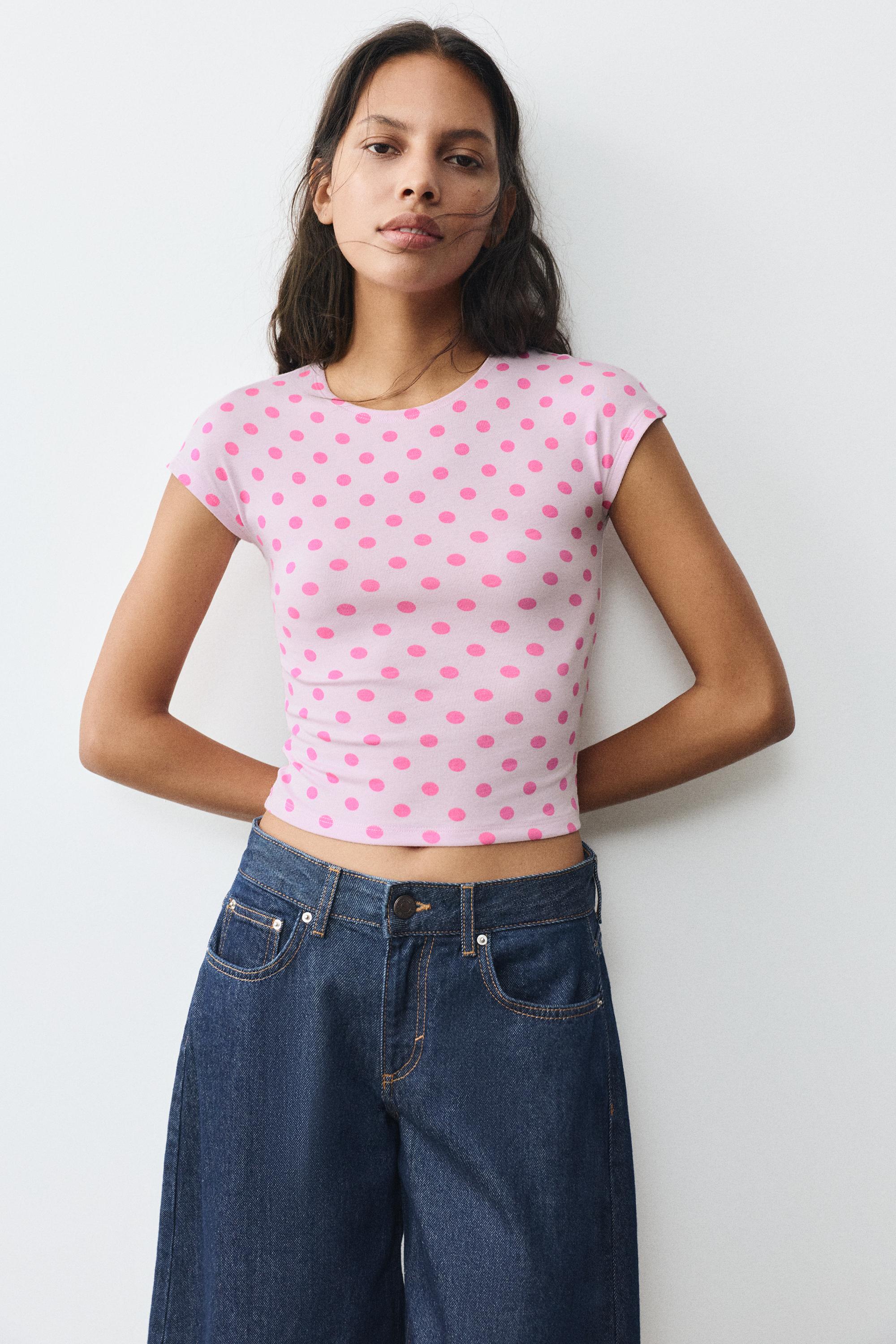 Fitted short sleeve T-shirt — Pastel pink
