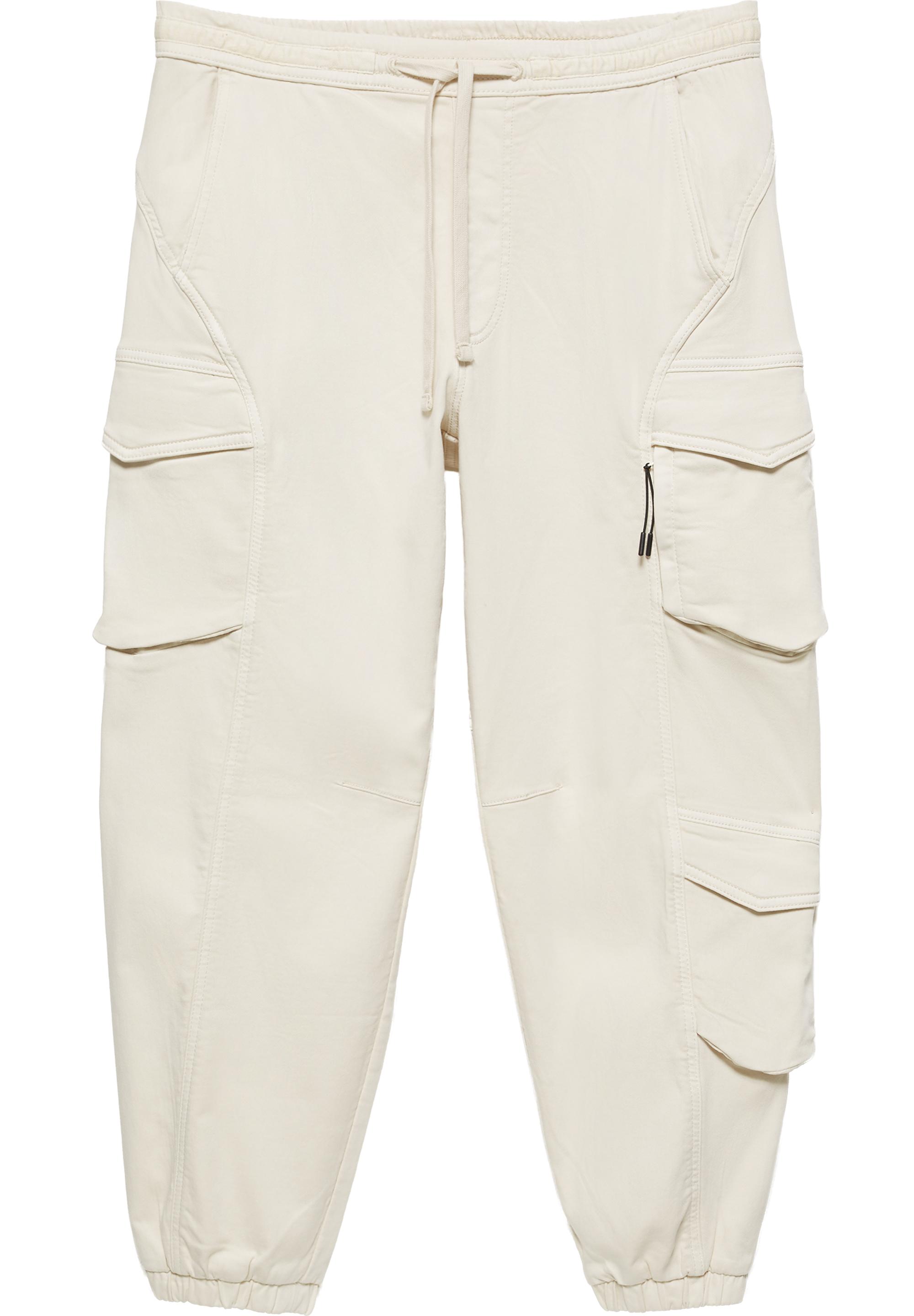 Multi-pocket joggers — Stone