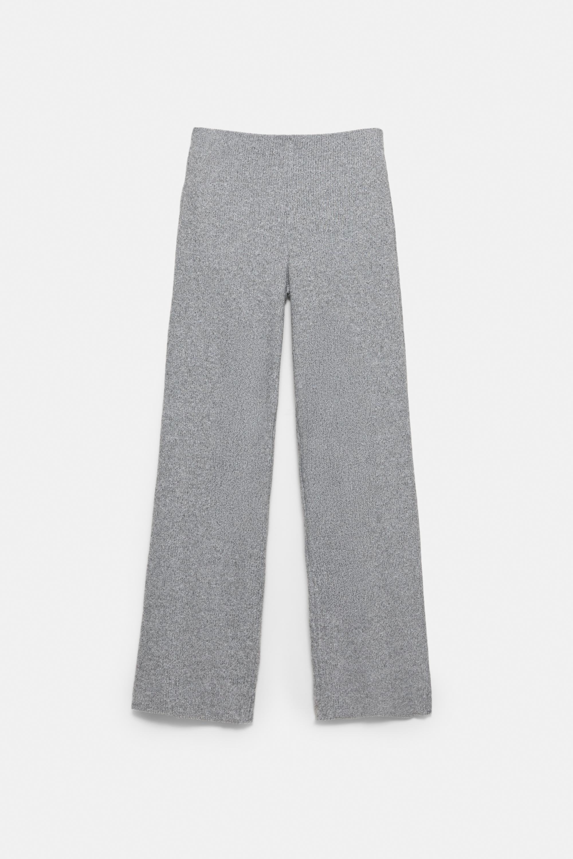 Soft touch straight fit trousers — Grey