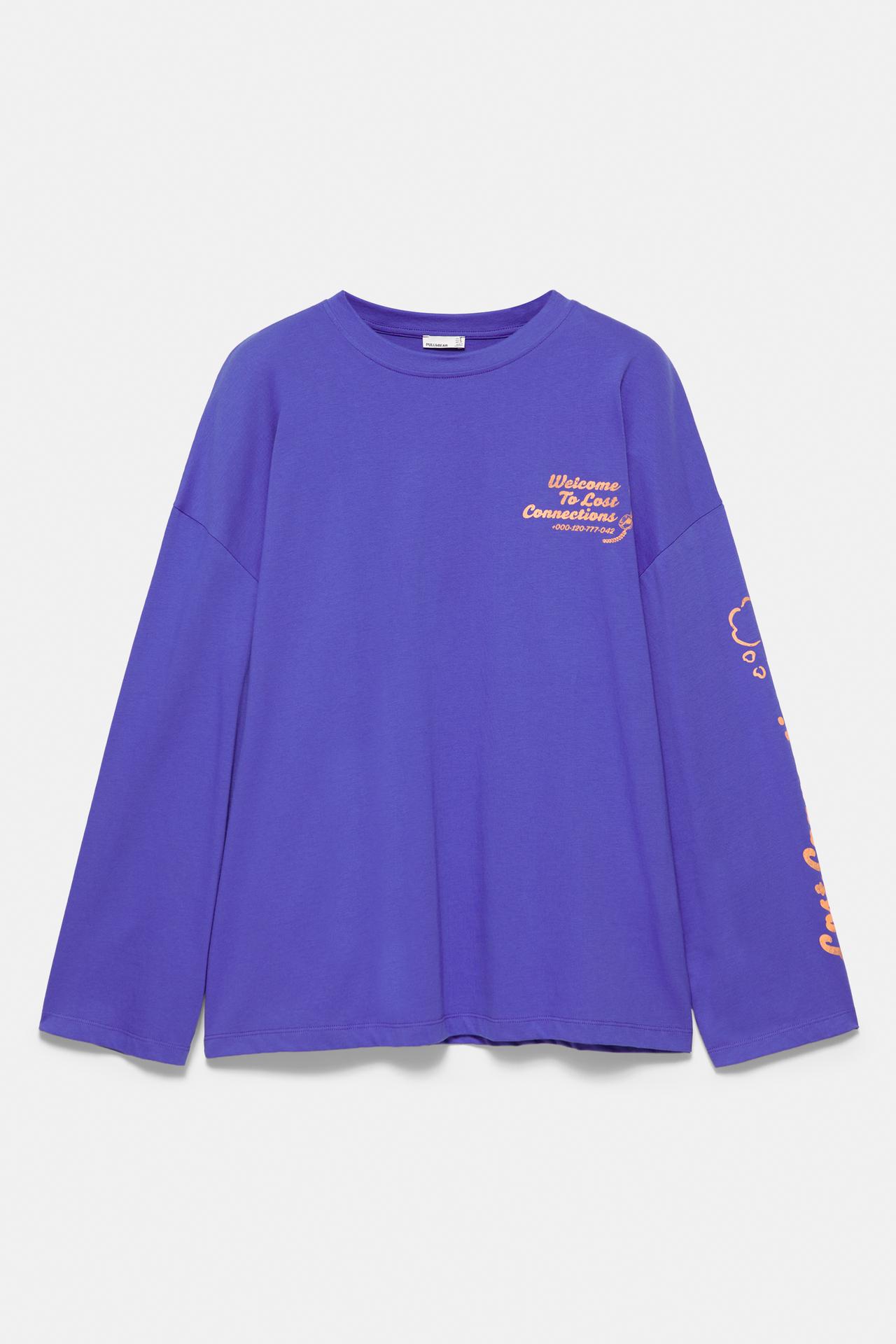 Long sleeve angel T-shirt — Deep blue