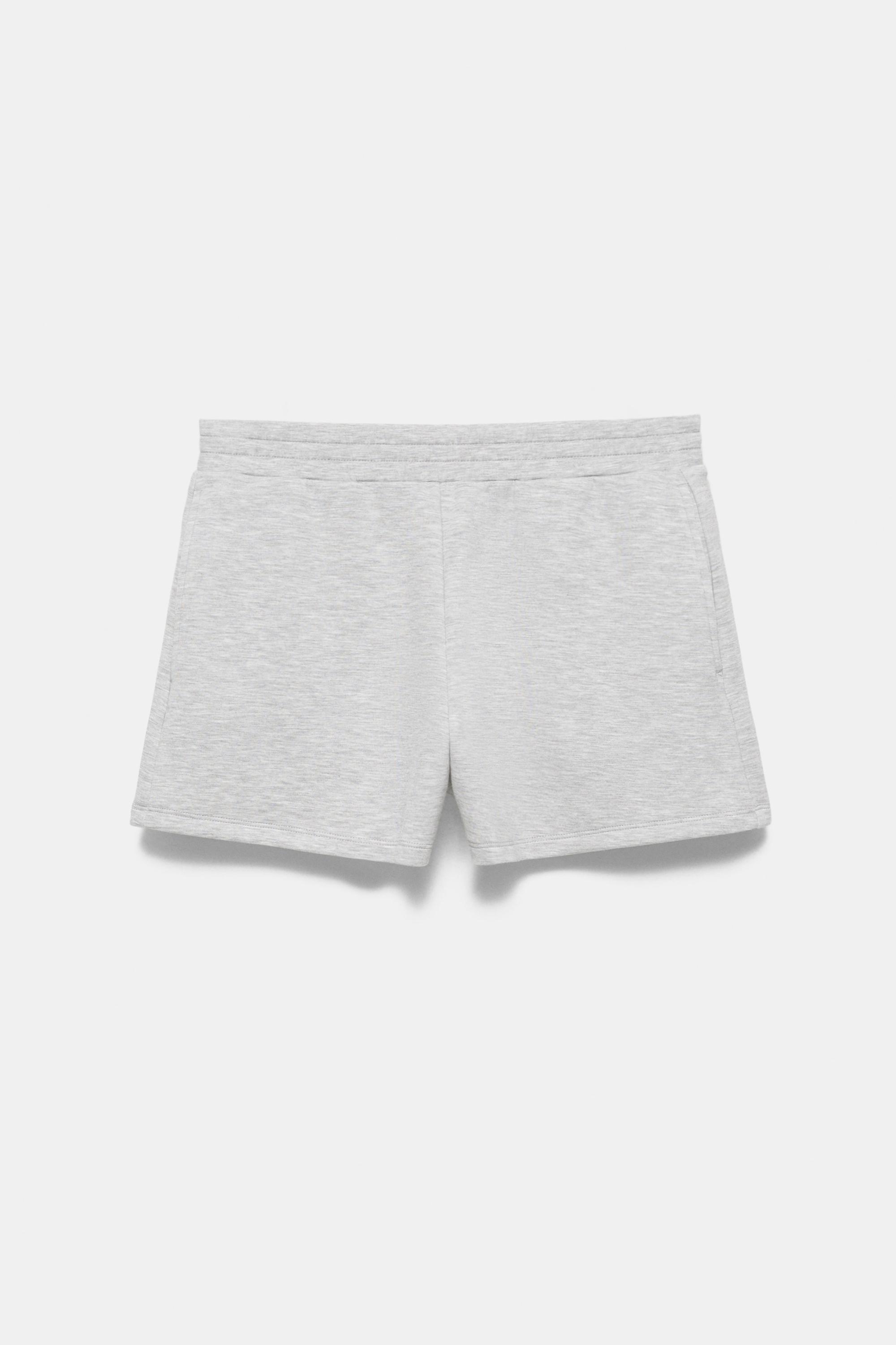 Soft touch sports shorts — Grey marl