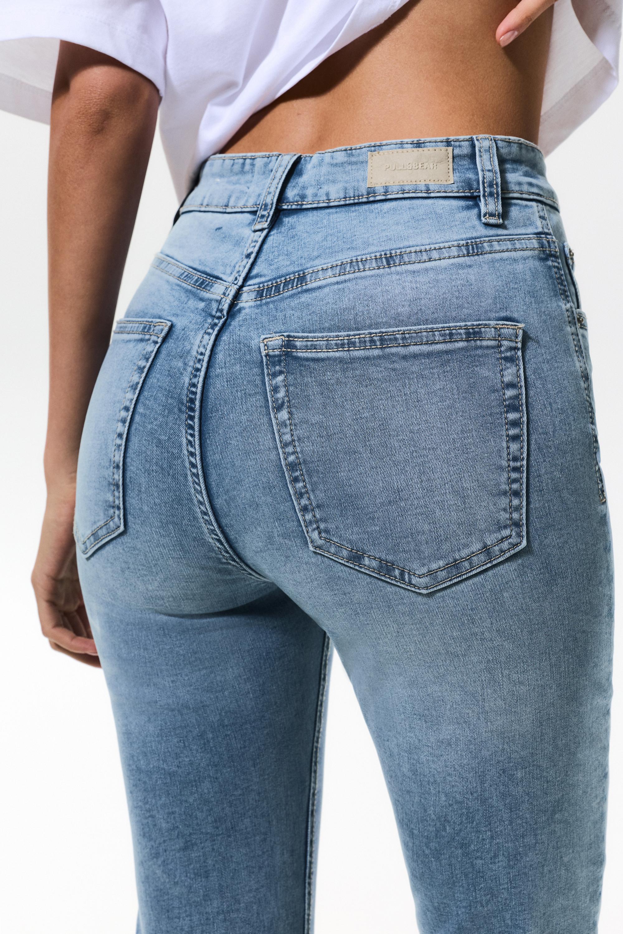 High-waist skinny jeans — Pale blue
