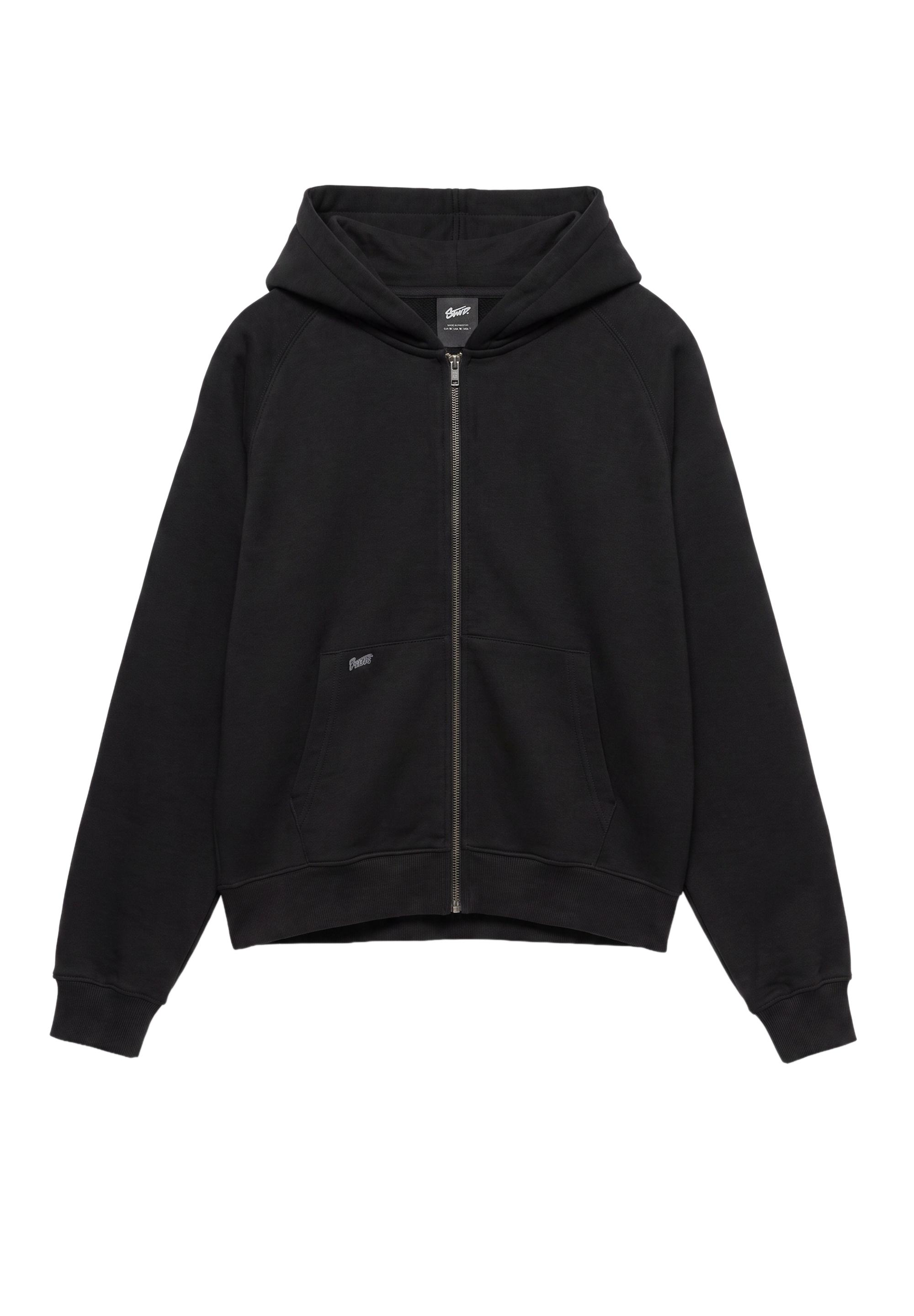 STWD zip-up hoodie — Black