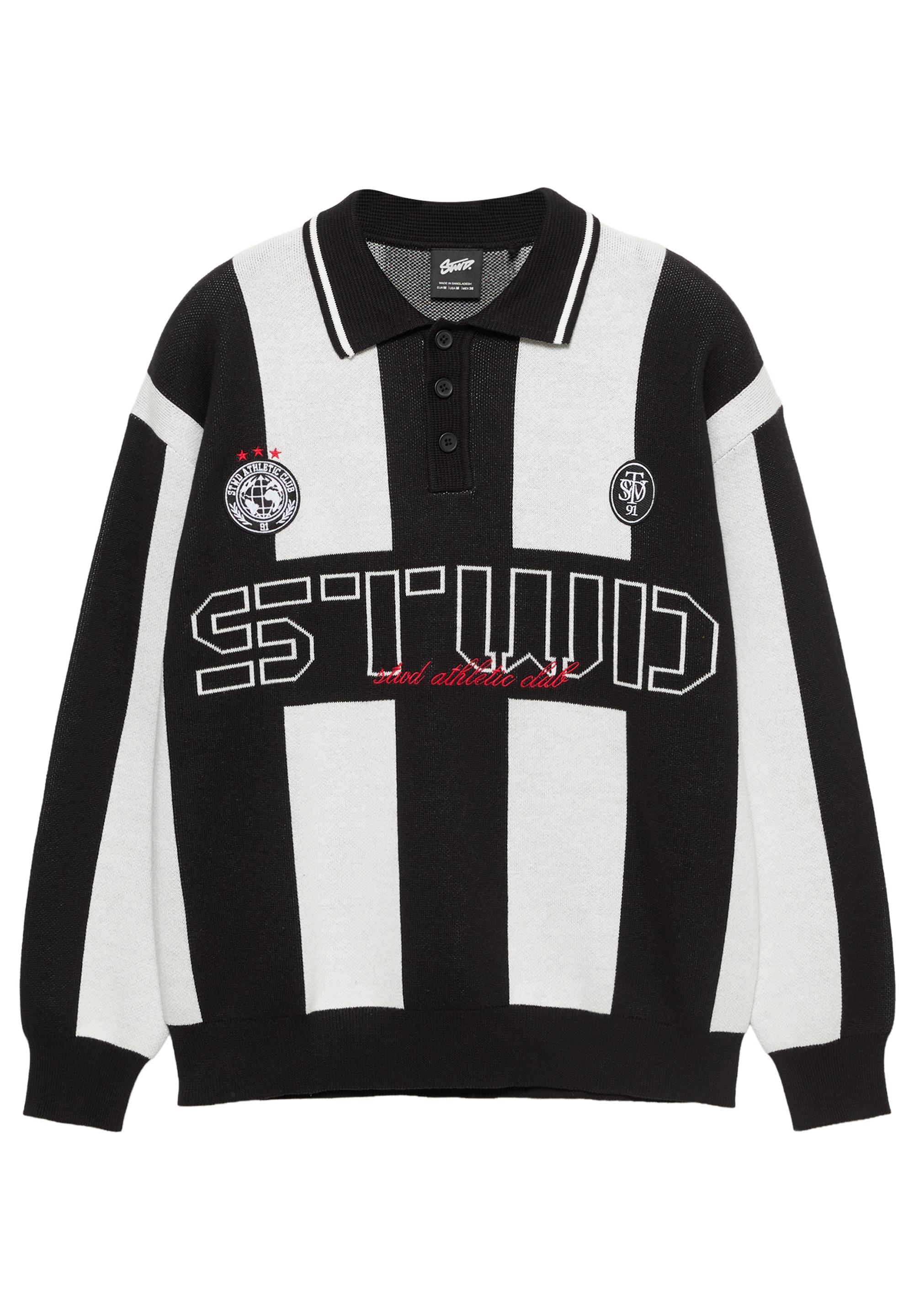 STWD knit polo shirt — White/Black