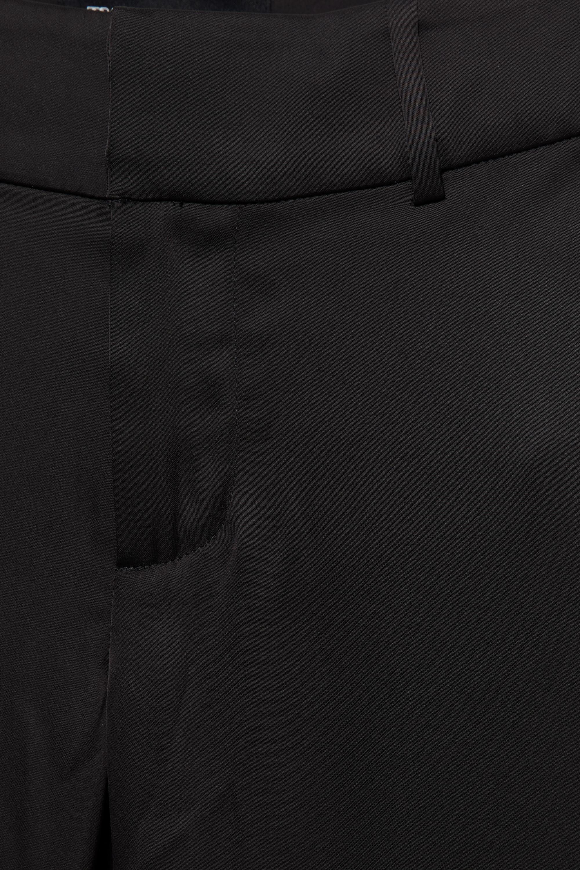 Satin flared trousers — Black