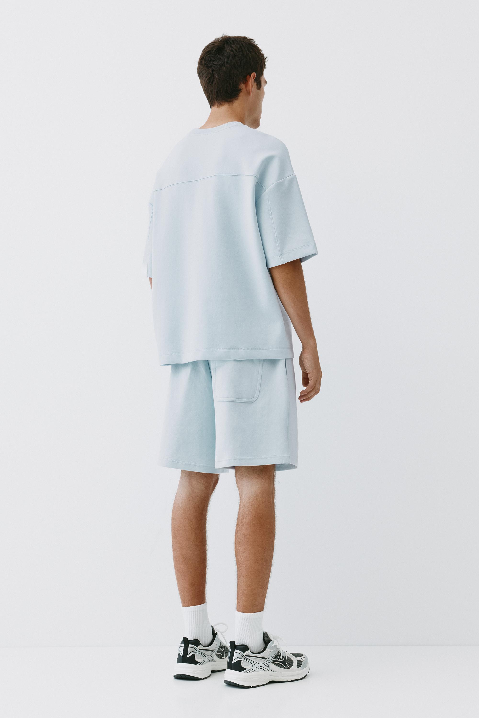 Interlock jogger Bermuda shorts — Sky blue