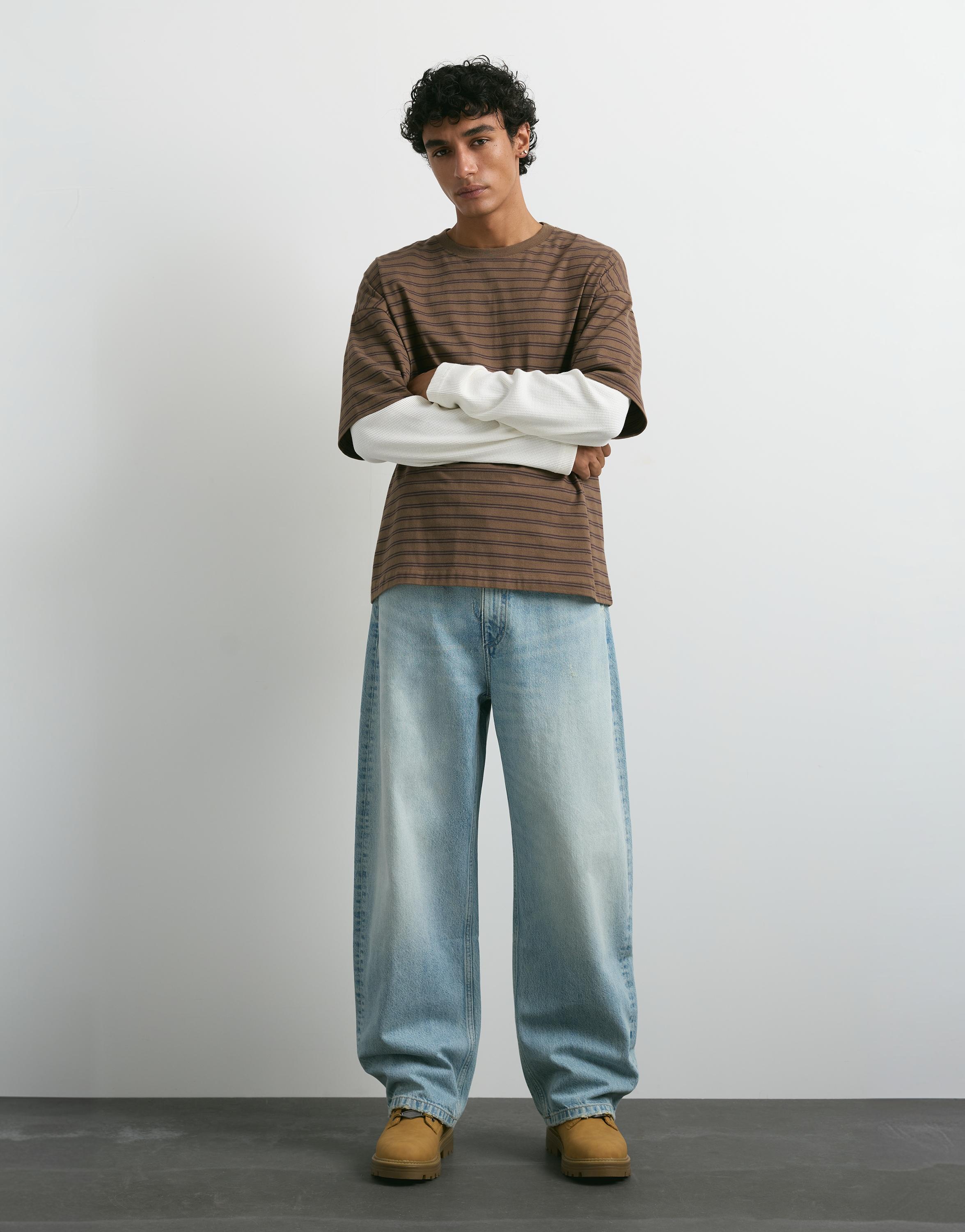 Balloon-fit baggy jeans — Pale indigo