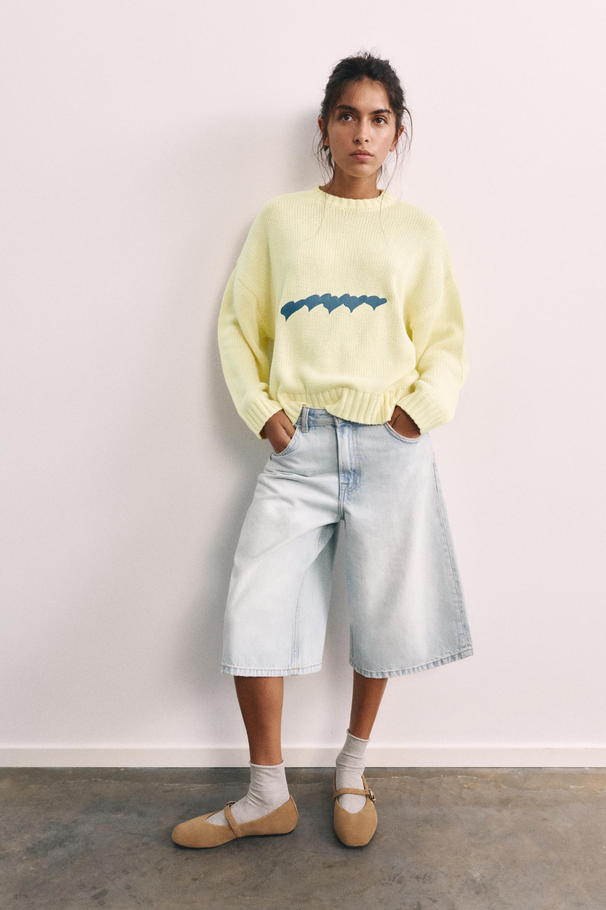 Oversize heart jumper — Yellow