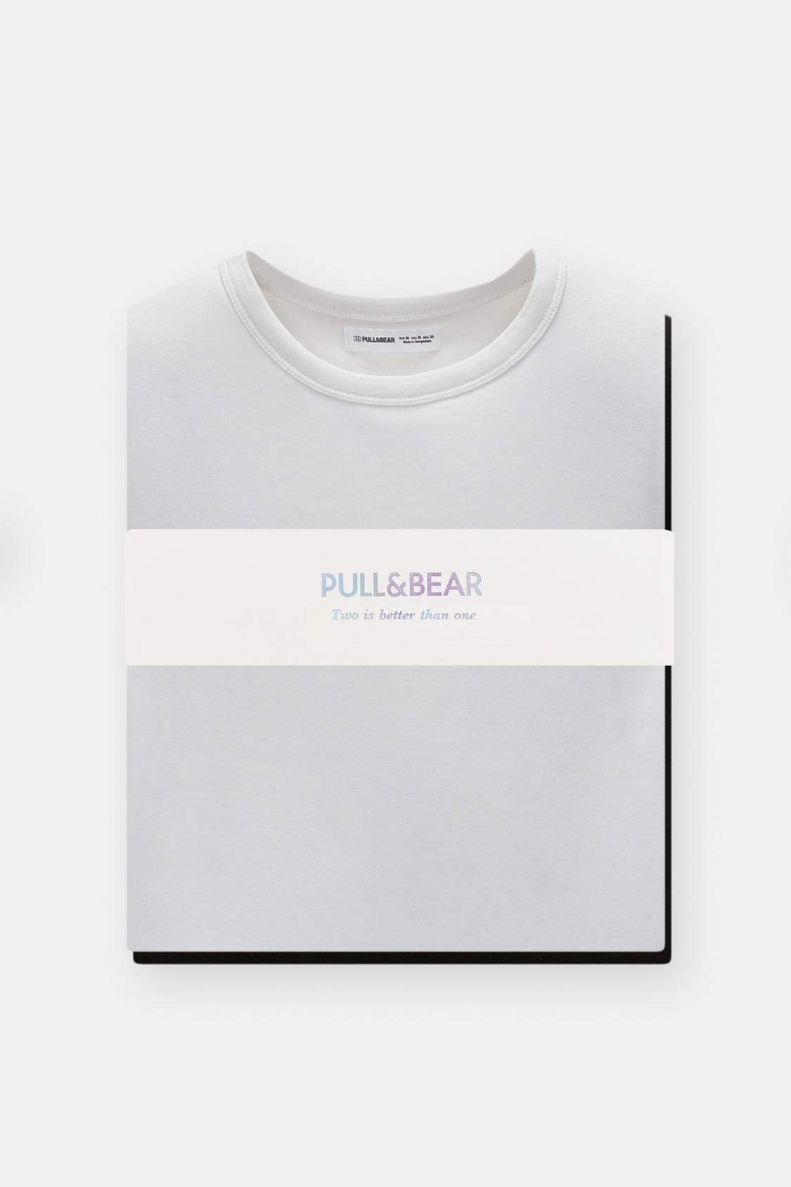 Inditex Pull And Bear Production 2-pack Of Fitted T-shirts Pull&bear