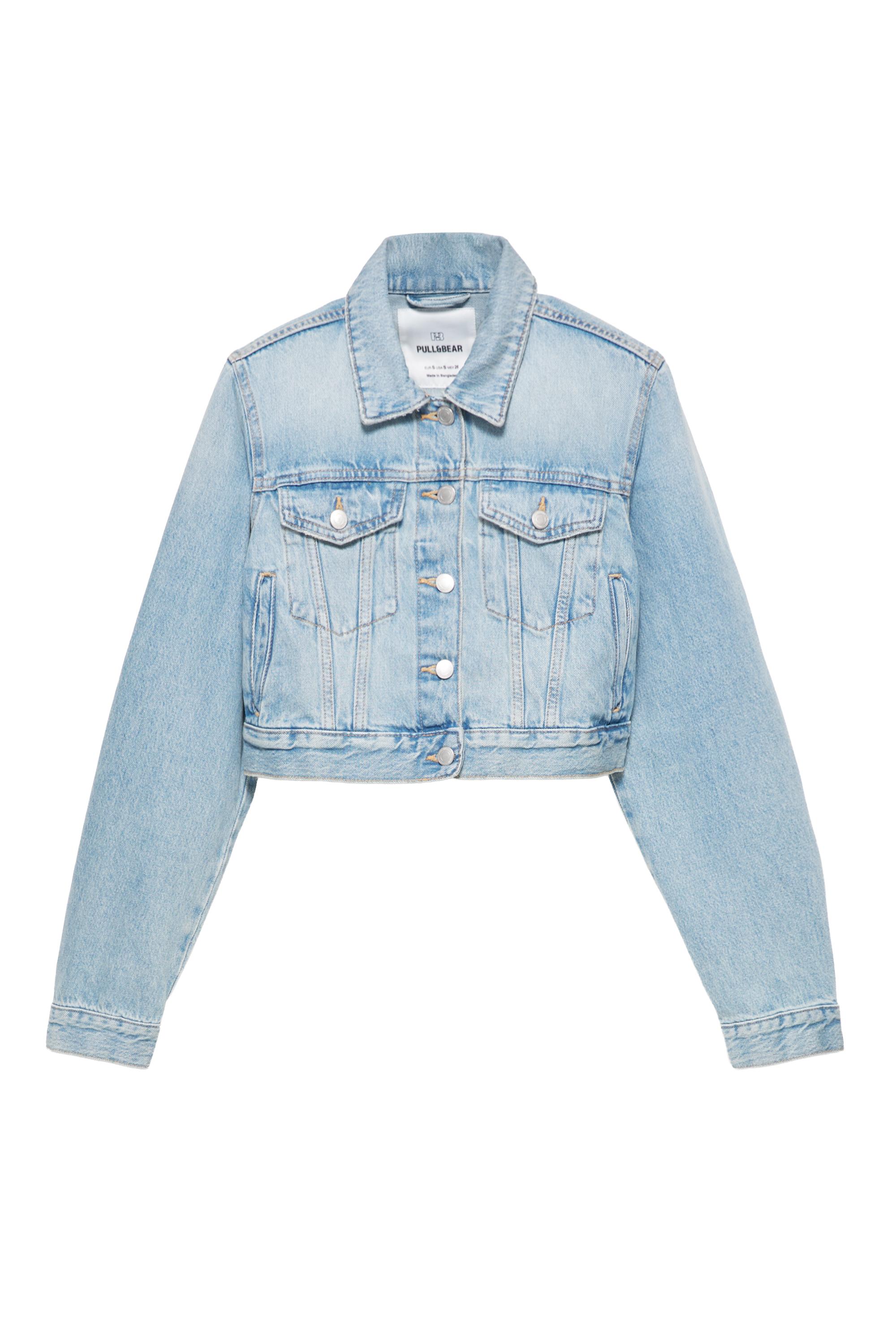 Pull&Bear Crop denim ceket görsel 6
