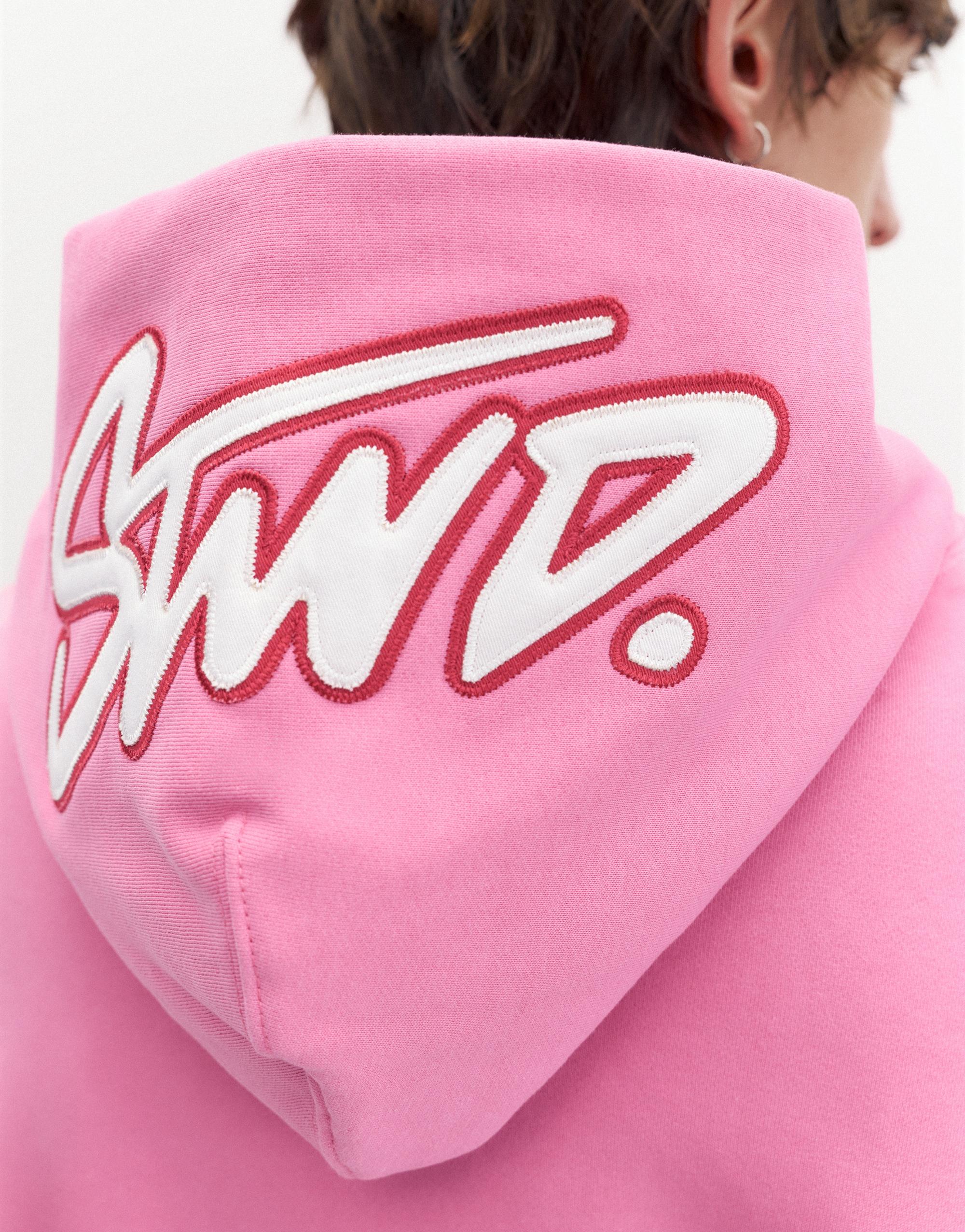 STWD boxy-fit logo hoodie — Pink