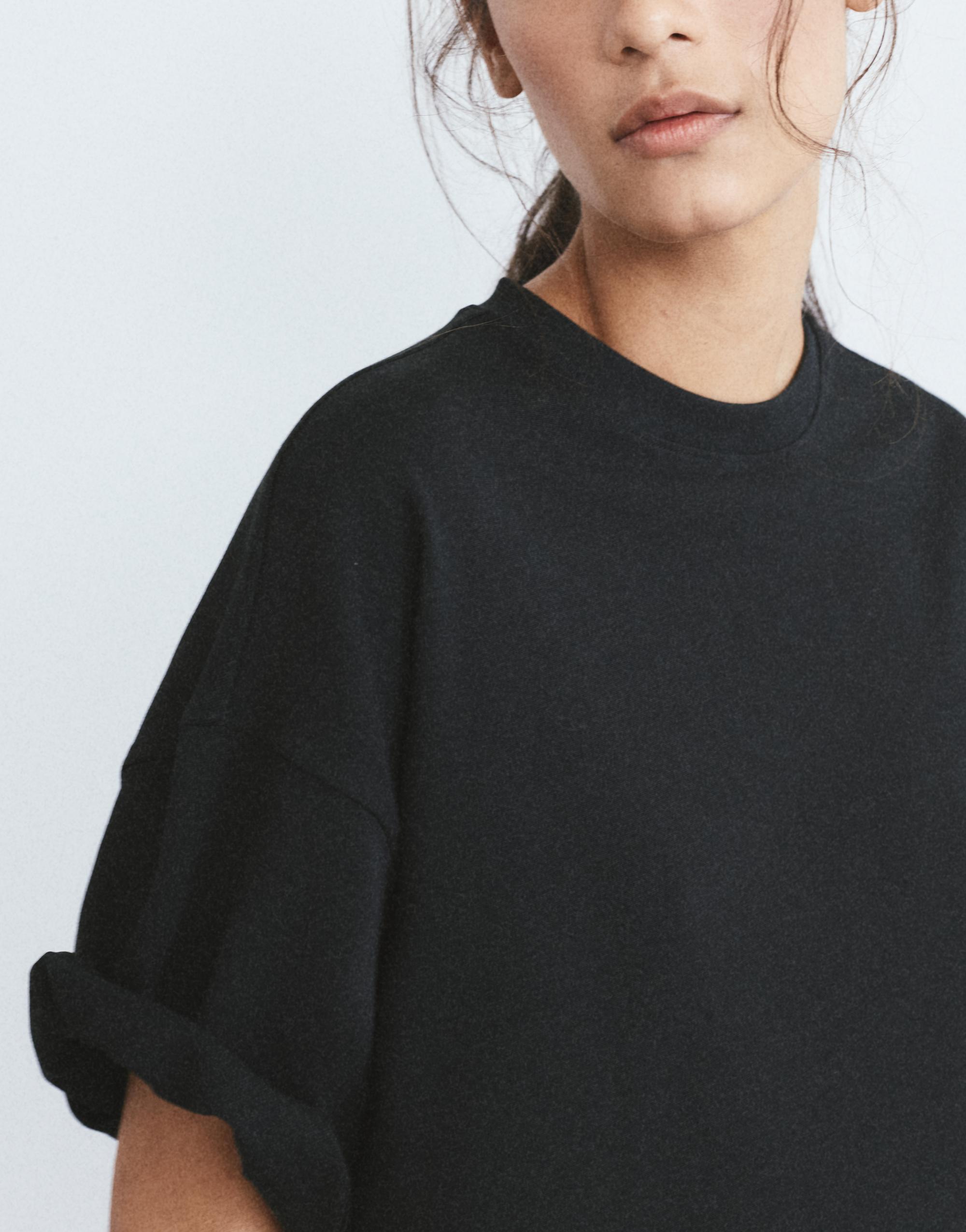 Kısa kollu kutu kesim t-shirt - Görsel 90