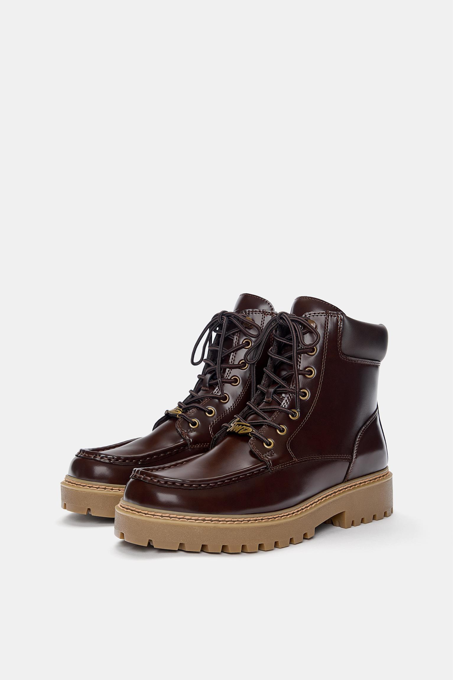 STWD lace-up boots — Brown