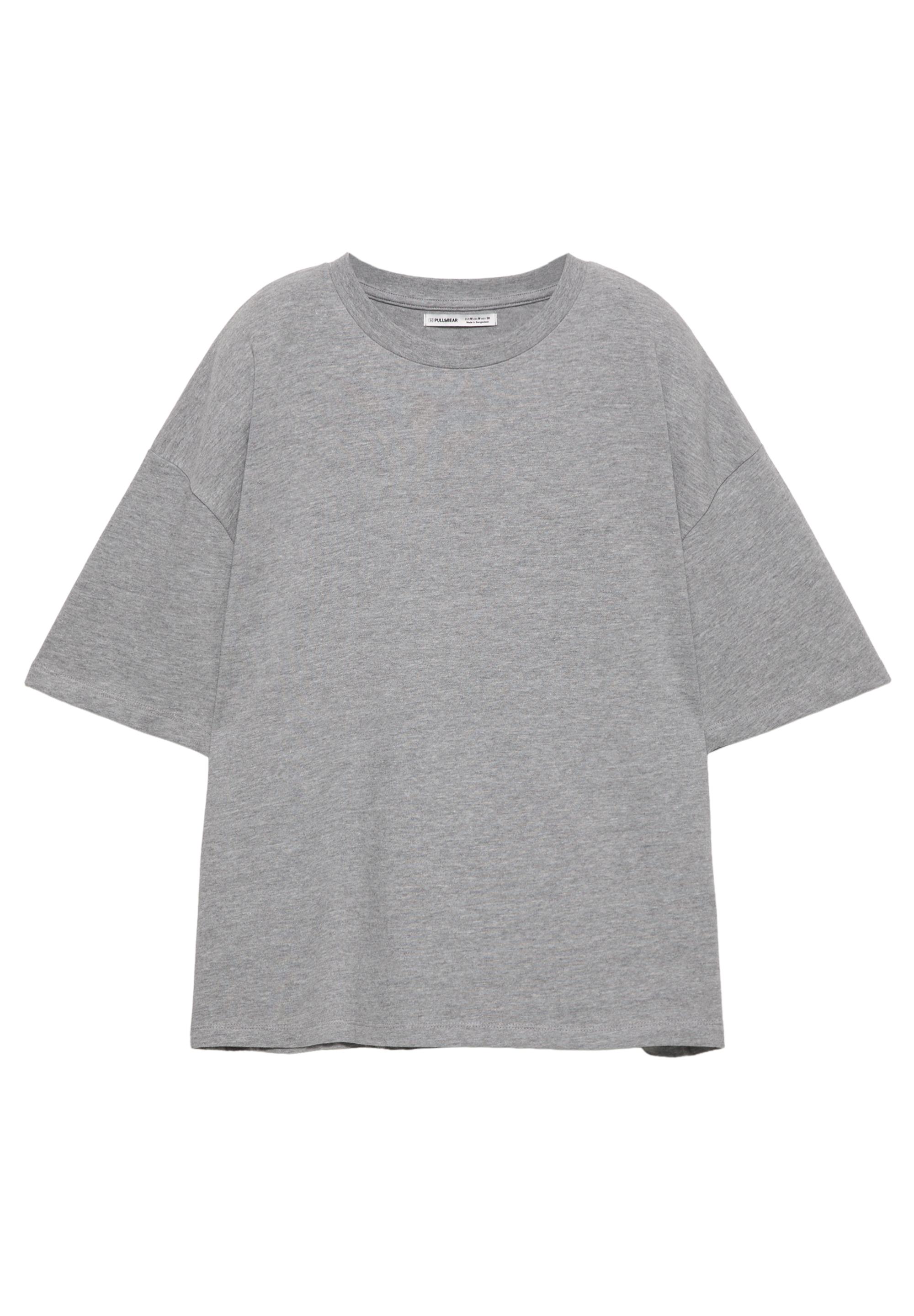 Oversize short sleeve T-shirt — Grey marl