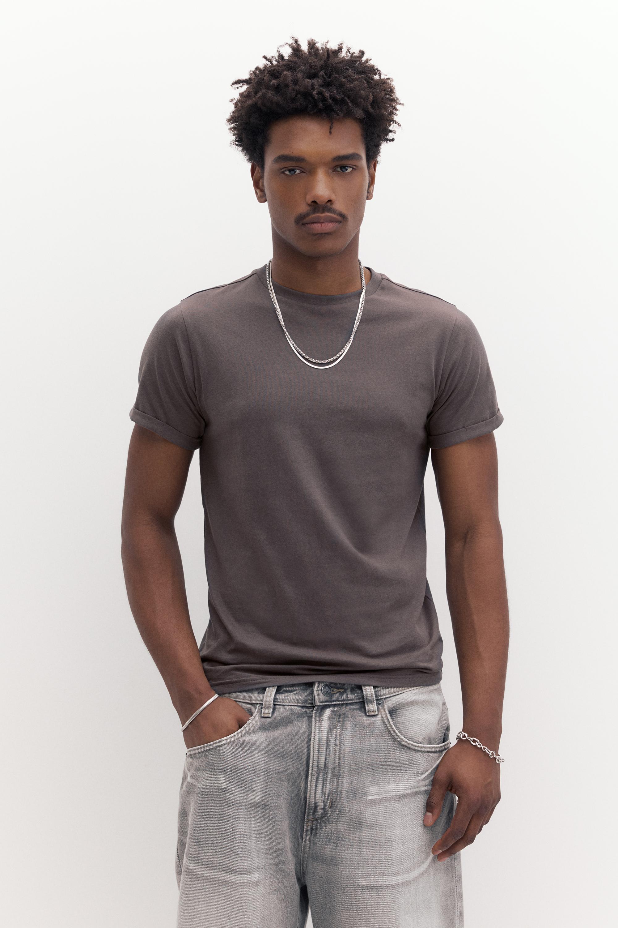 Muscle fit T-shirt — Anthracite grey