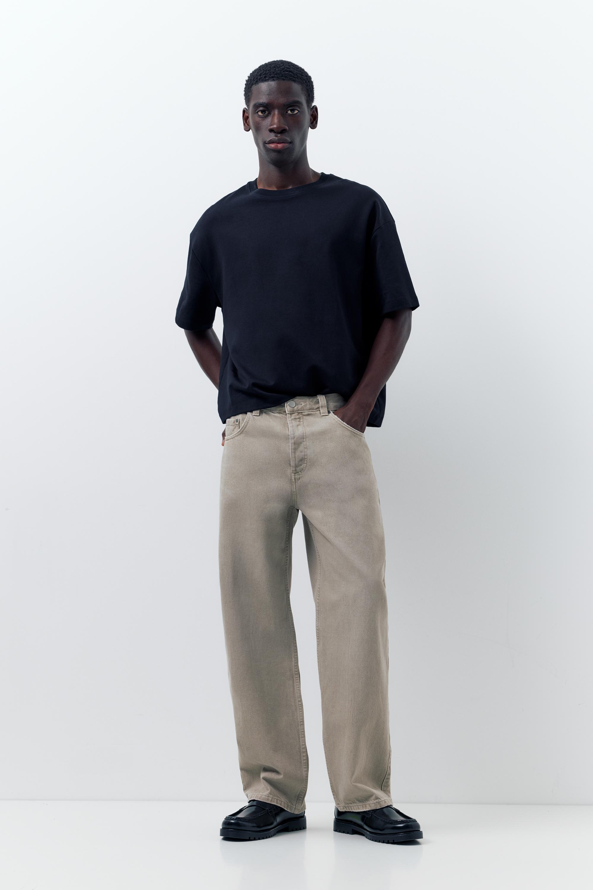 Regular straight-leg jeans — Pale grey