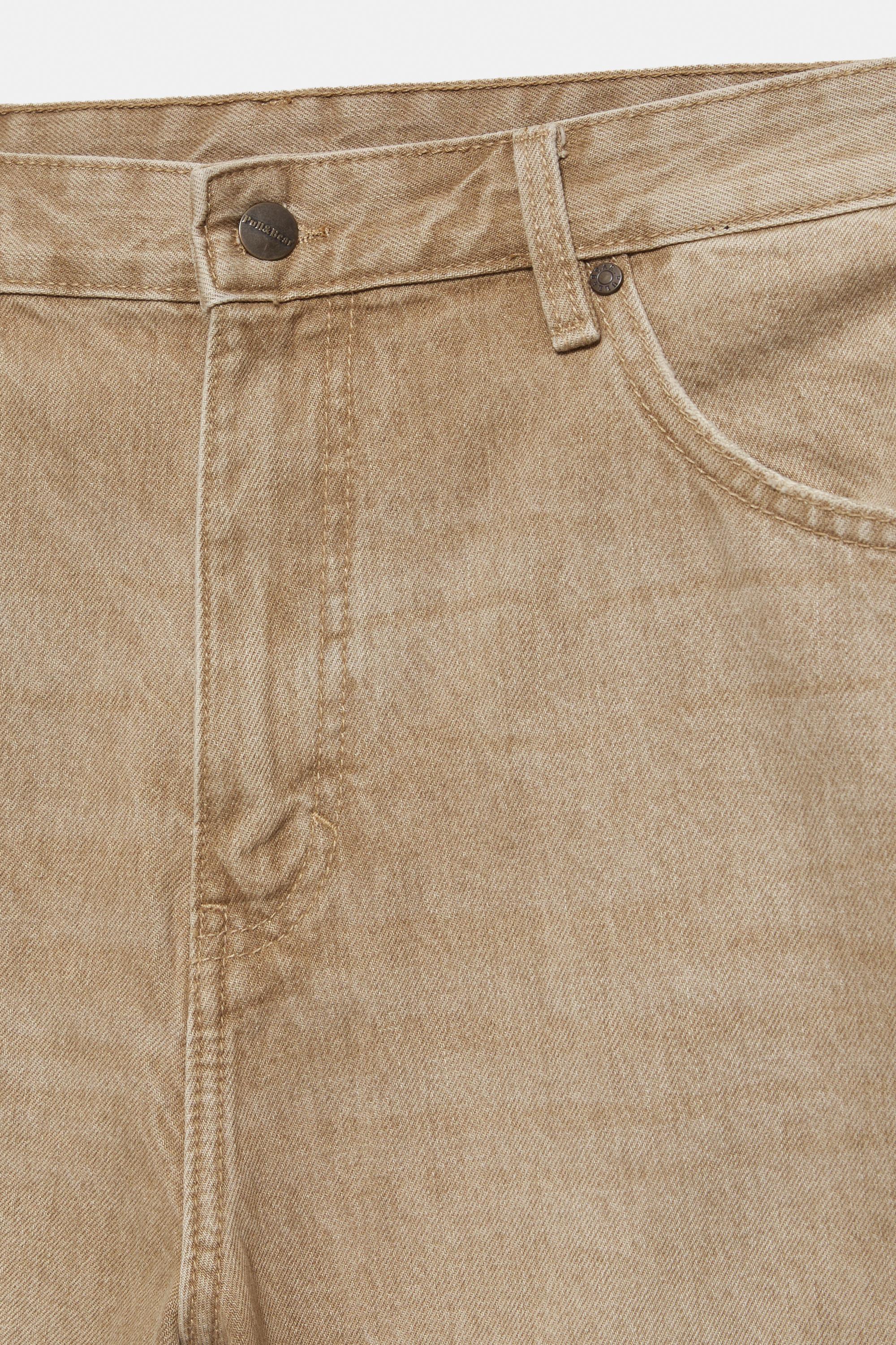 Baggy denim Bermuda shorts — Medium ecru