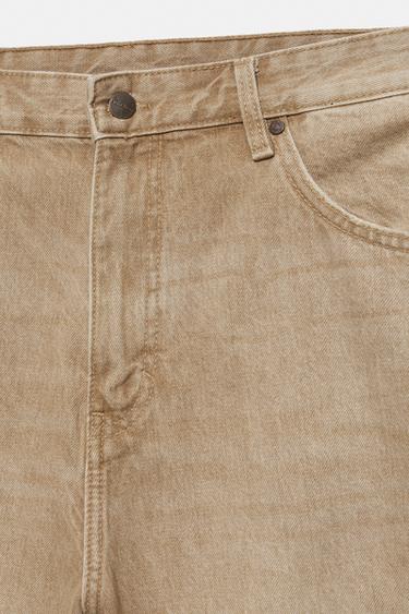 Baggy denim Bermuda shorts — Medium ecru 4