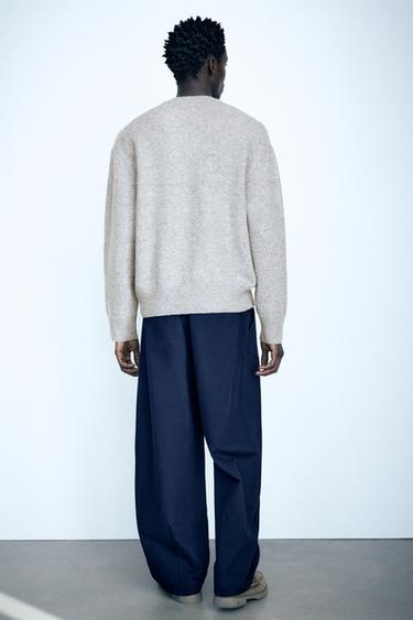 Basic round neck jumper — Grey marl 3