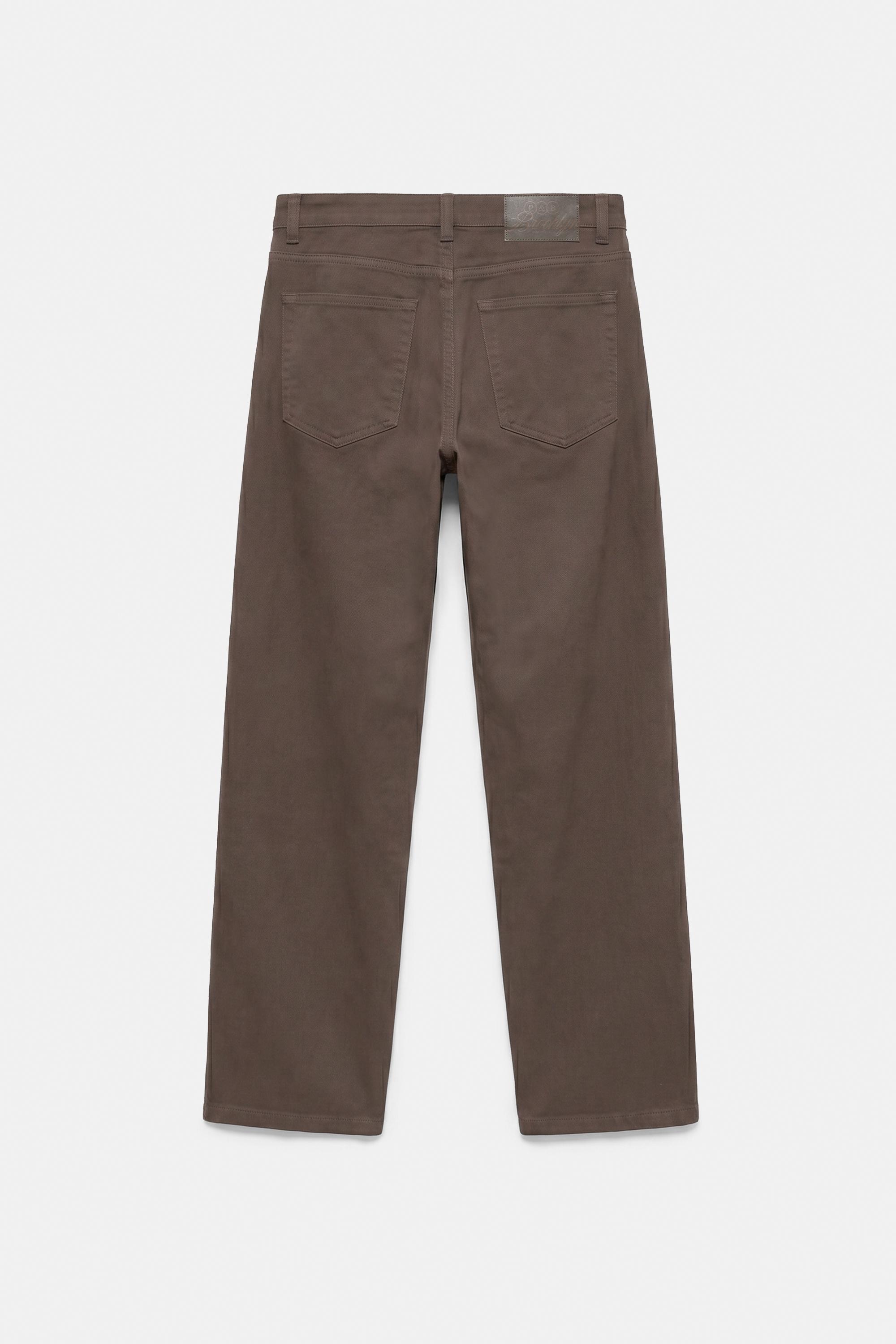 Straight-leg trousers — Brown