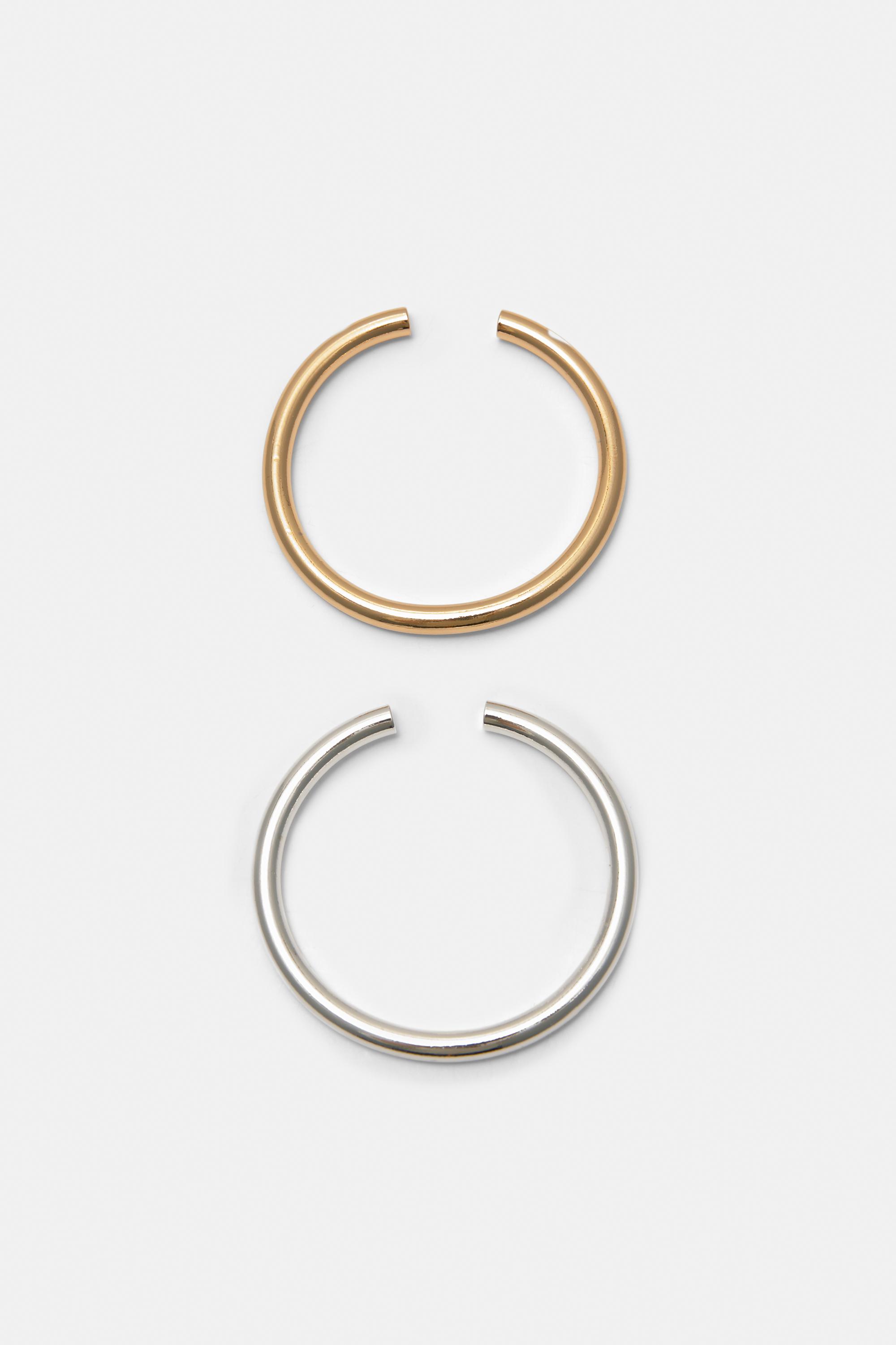 Set di 2 Bracciali Rigidi: Design Metallizzato