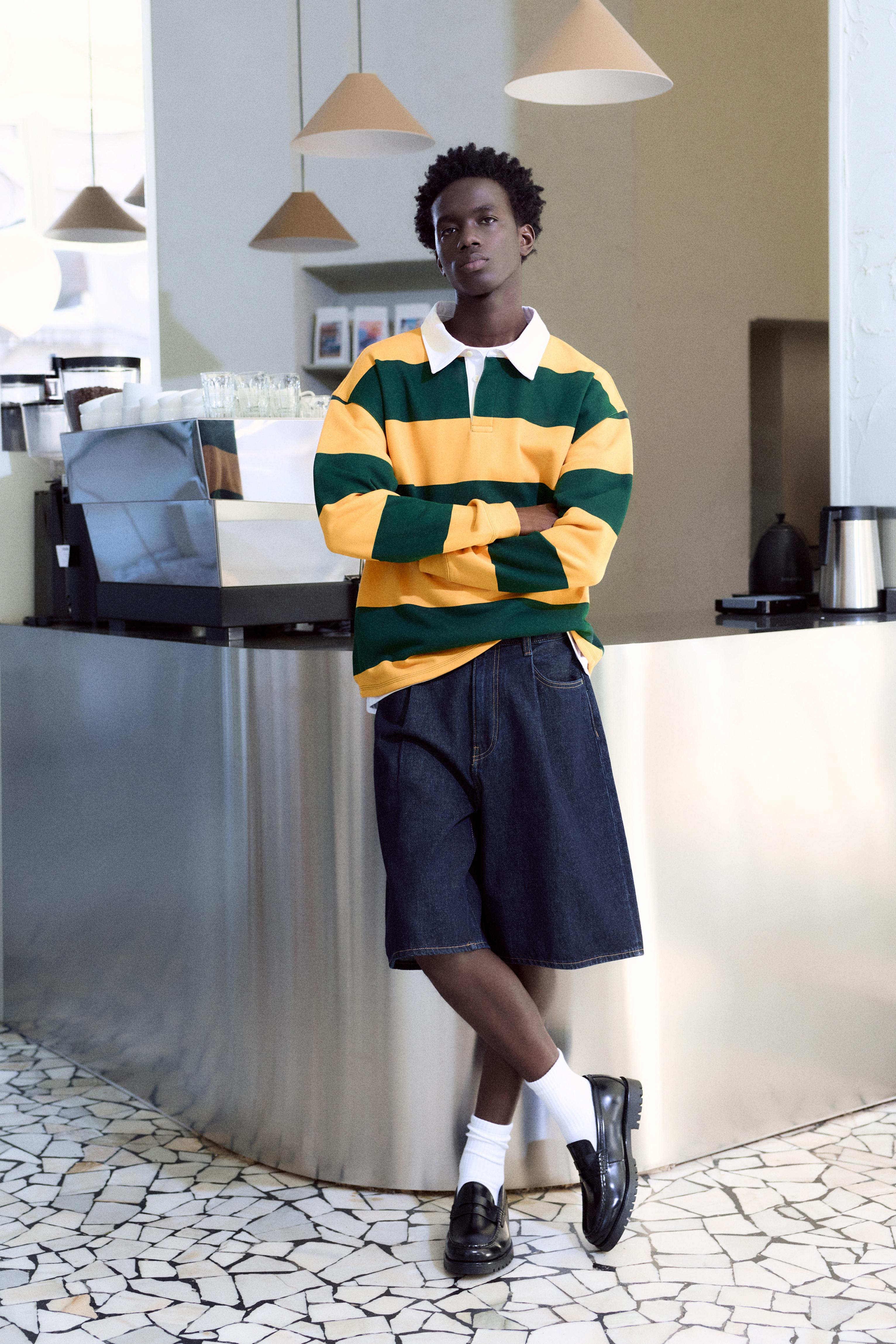 Çizgili uzun kollu polo - Görsel 20