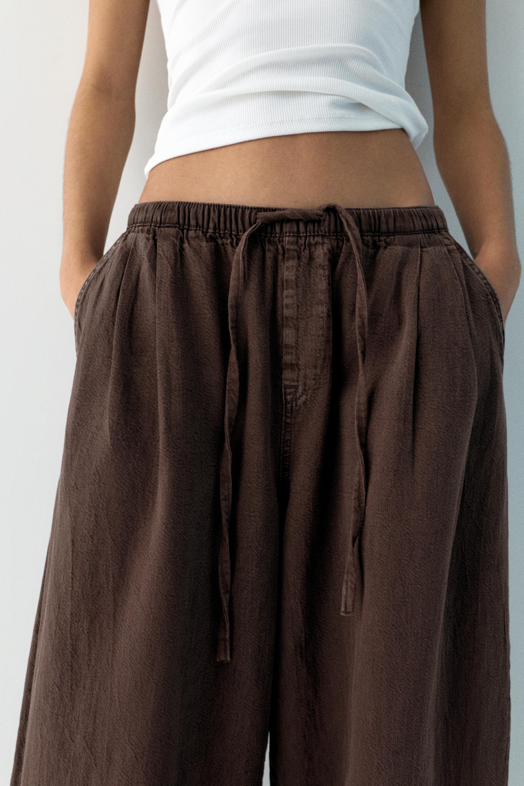 Beli lastikli şalvar pantolon - Görsel 10