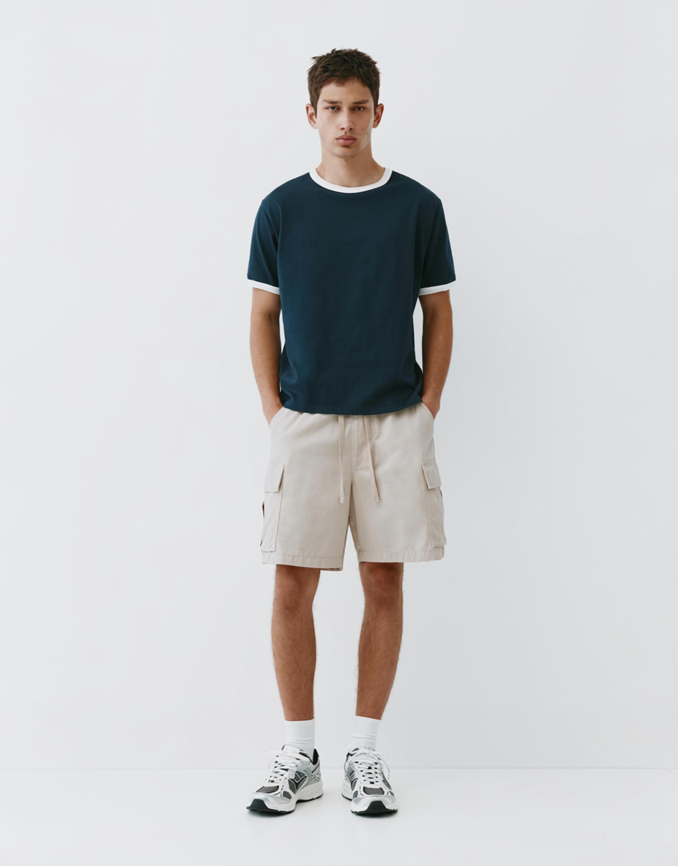 Cargo Bermuda shorts — Ecru