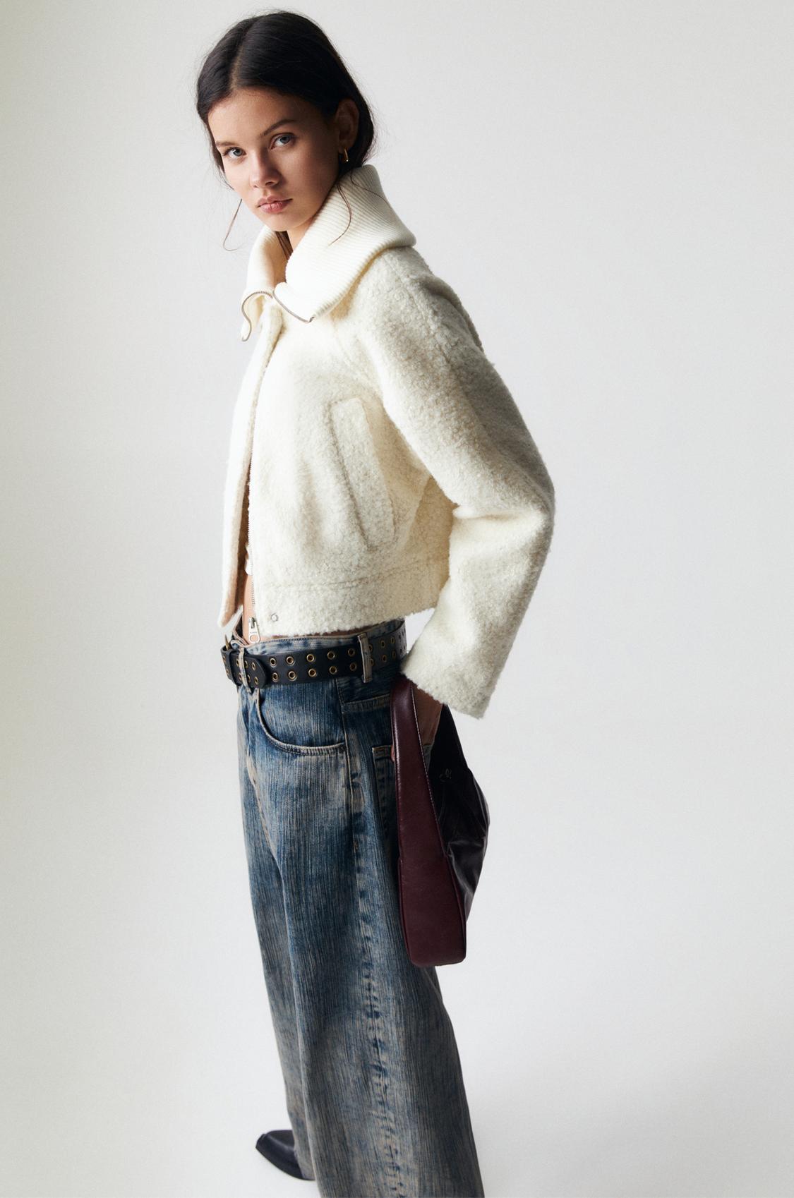 Boucle Cropped Sweater Jacket Gap Cropped Cardigan EUC Gap Boucle