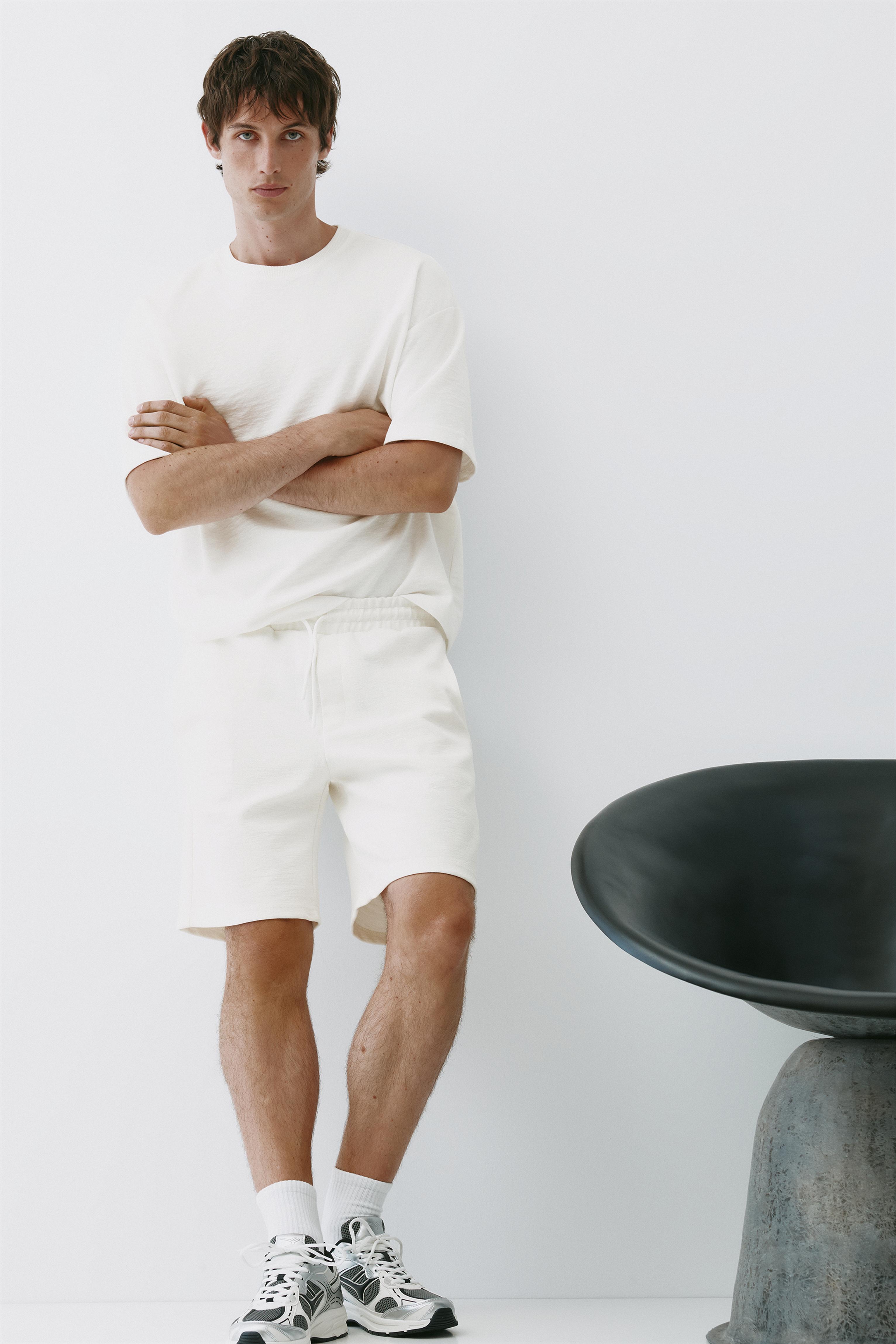 Relaxed fit Bermuda shorts — Off white