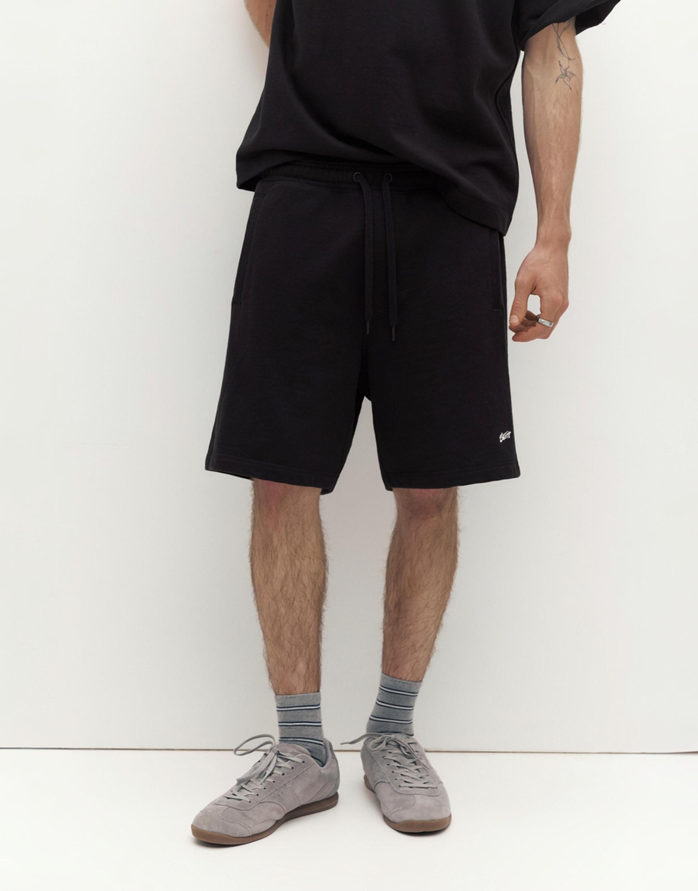 Logolu jogger bermuda şort - Görsel 51