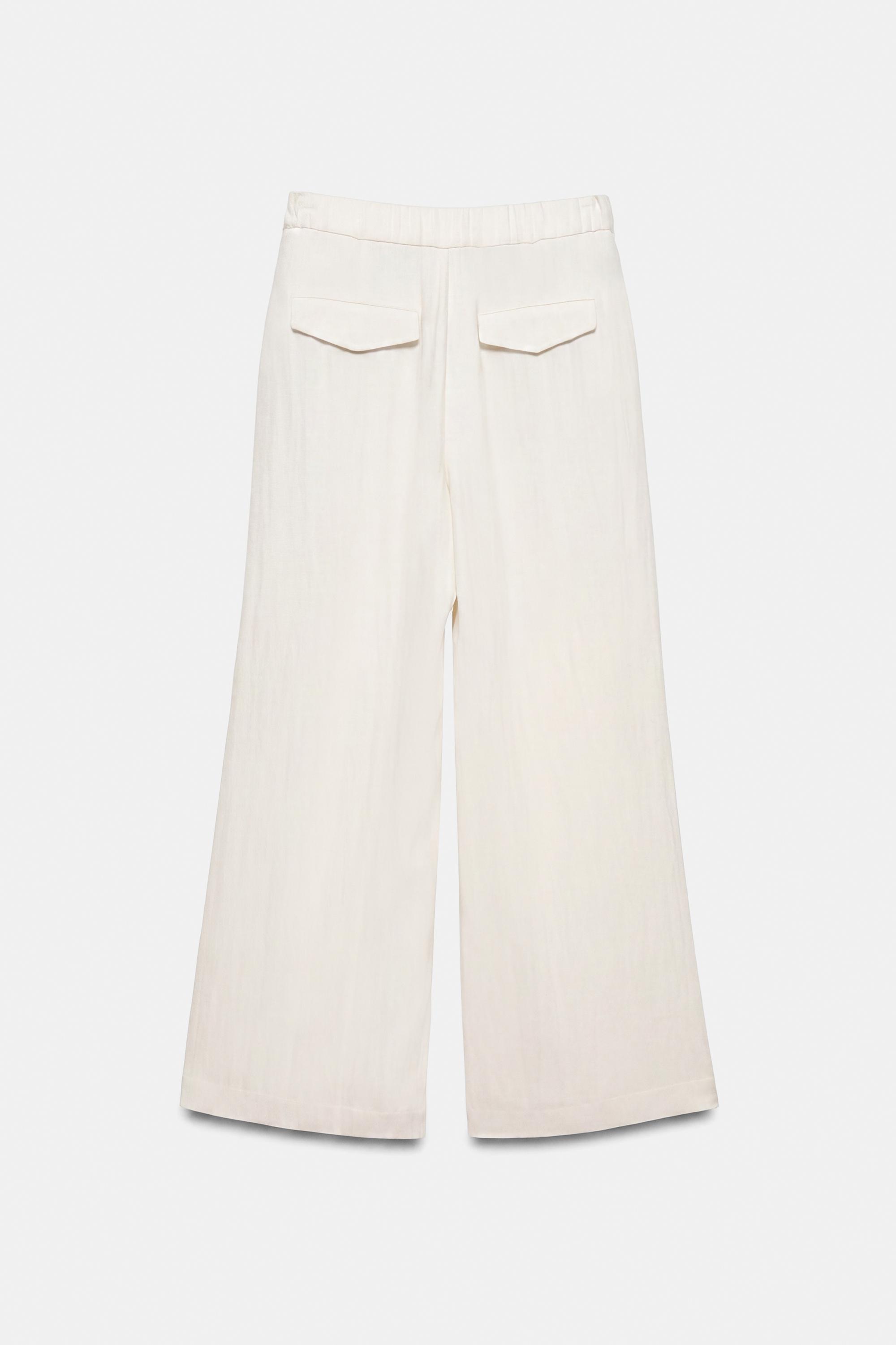 Darted smart trousers — Ecru