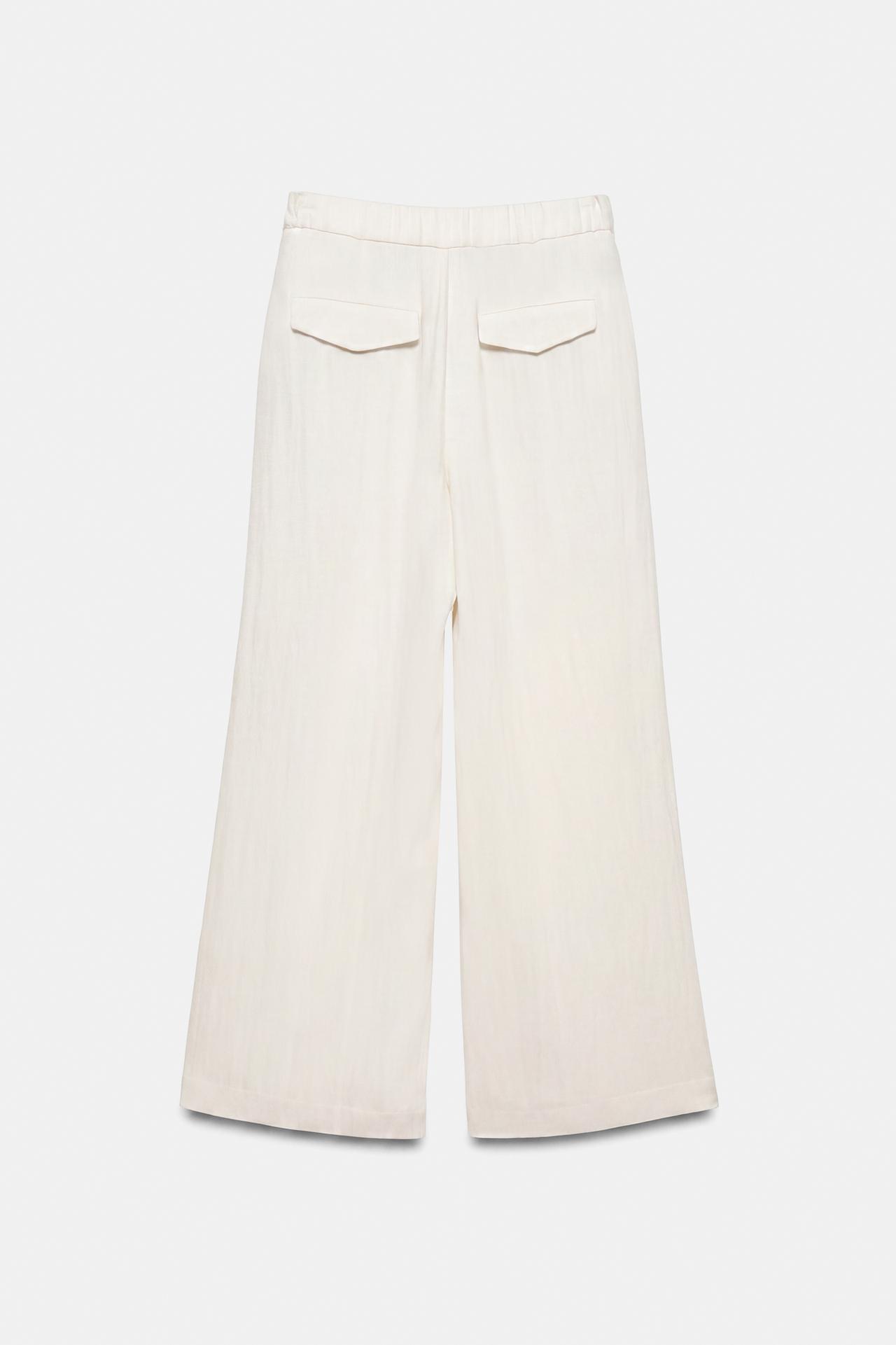 Darted smart trousers — Ecru