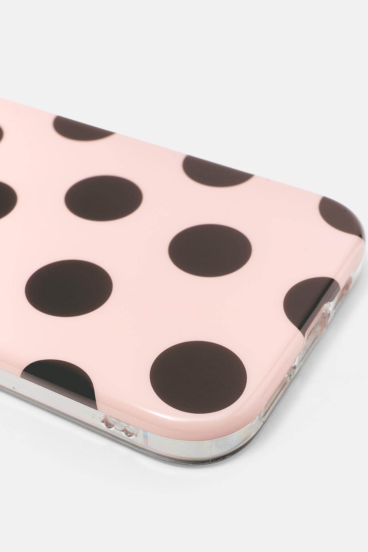 Polka dot iPhone case — Pink
