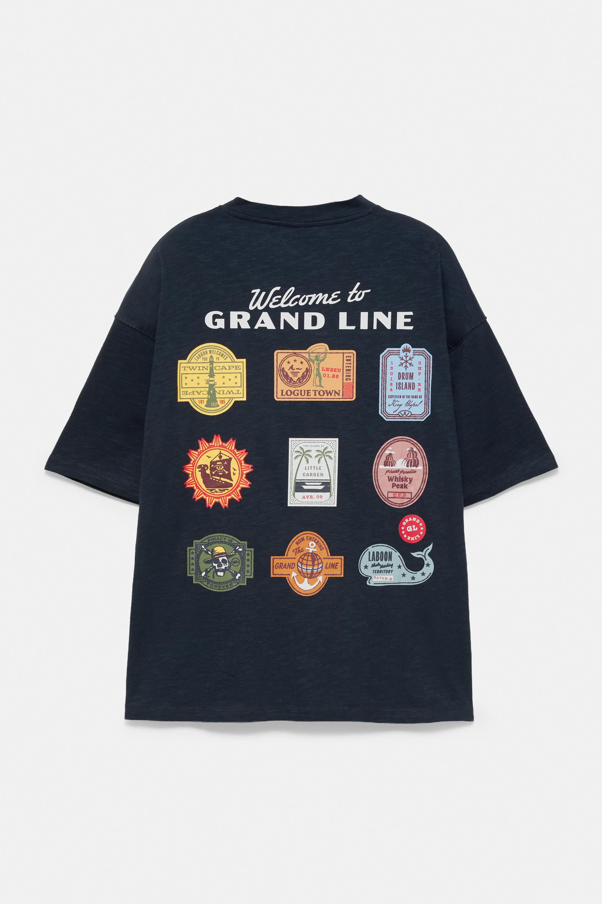 One Piece Grand Line T-shirt — Dark navy