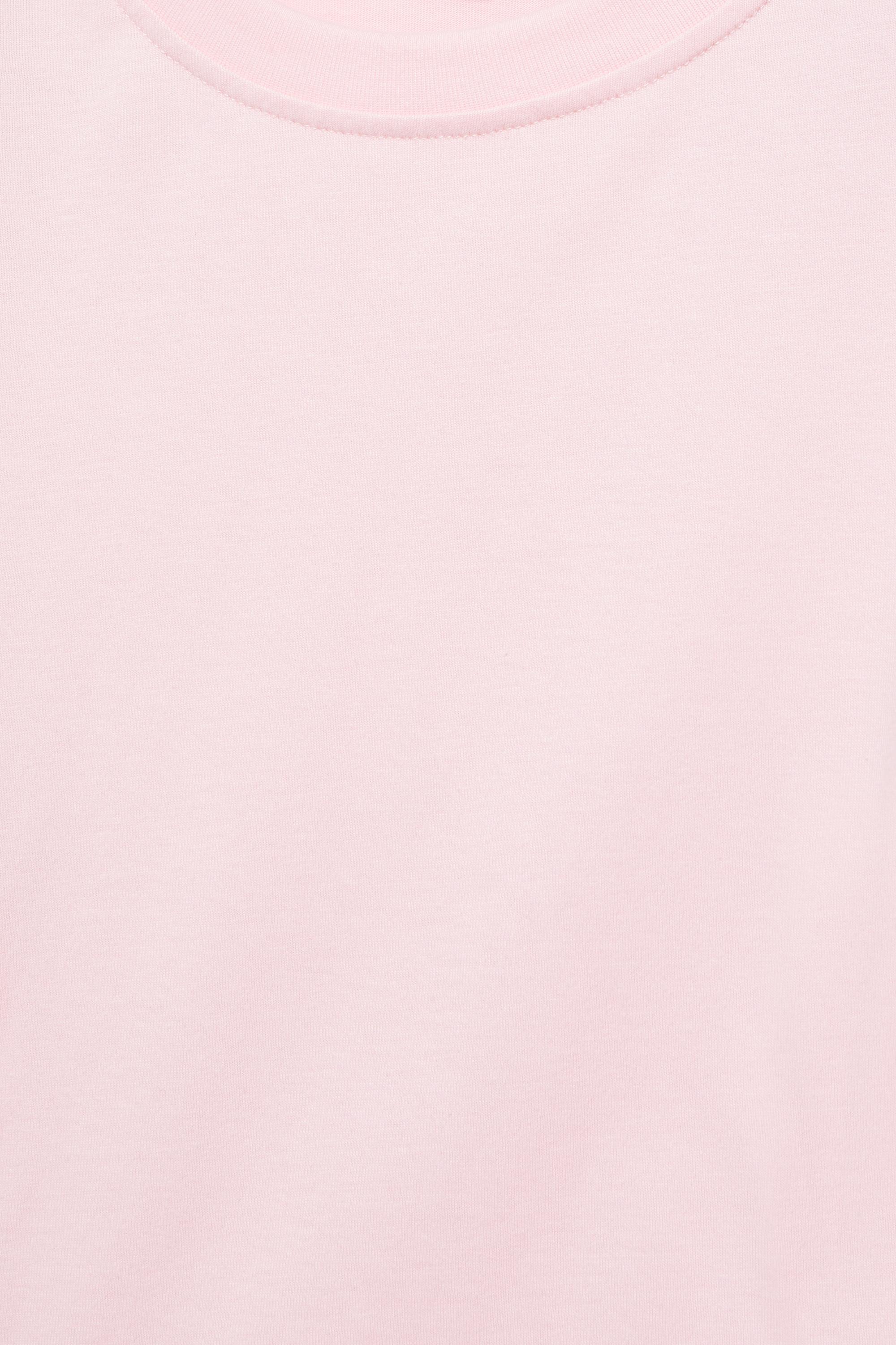 Panelled boxy-fit T-shirt — Pink