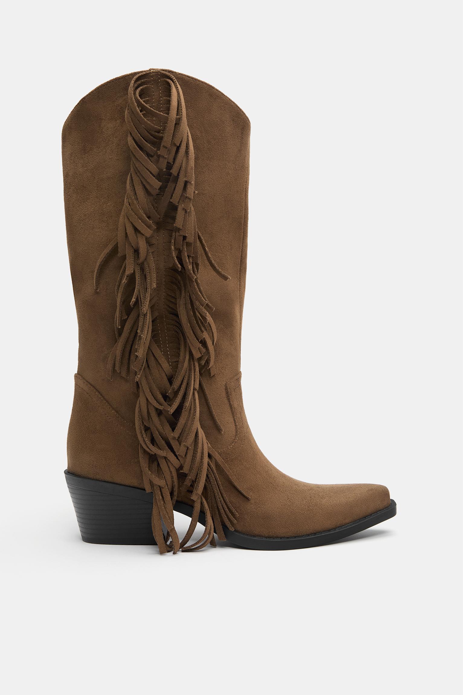 Bottes Cowboy À Franges - Pull&Bear - Modalova